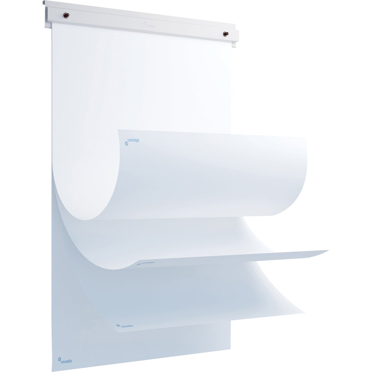 rocada Flipchartblockhalter Skin Whiteboard 63 x 6 cm (B x H) inkl. Flipchartblock blanko 20 Bl. Metall weiß