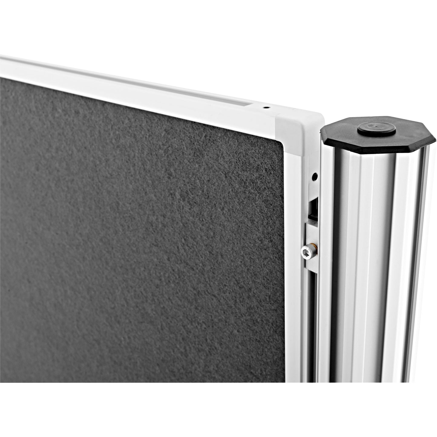 magnetoplan® Präsentationswand SET 1 134,5 x 180 x 44 cm (B x H x T) inkl. 2 Achtkantsäulen grau