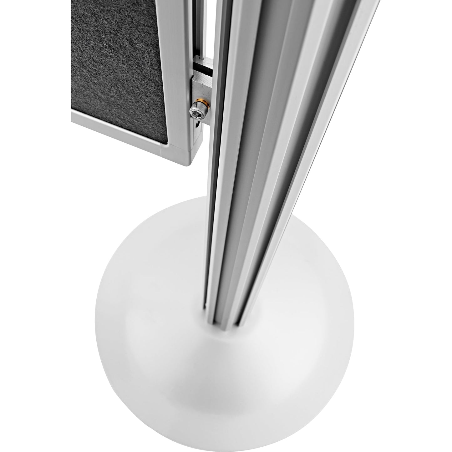 magnetoplan® Präsentationswand SET 1 134,5 x 180 x 44 cm (B x H x T) inkl. 2 Achtkantsäulen grau