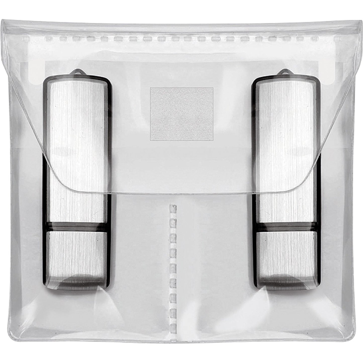 Veloflex USB-Stick Hülle 10 x 10 cm (B x H) 2 USB-Sticks/1 USB-Stick, 1 Visitenkarte Polypropylen transparent 5 St./Pack.