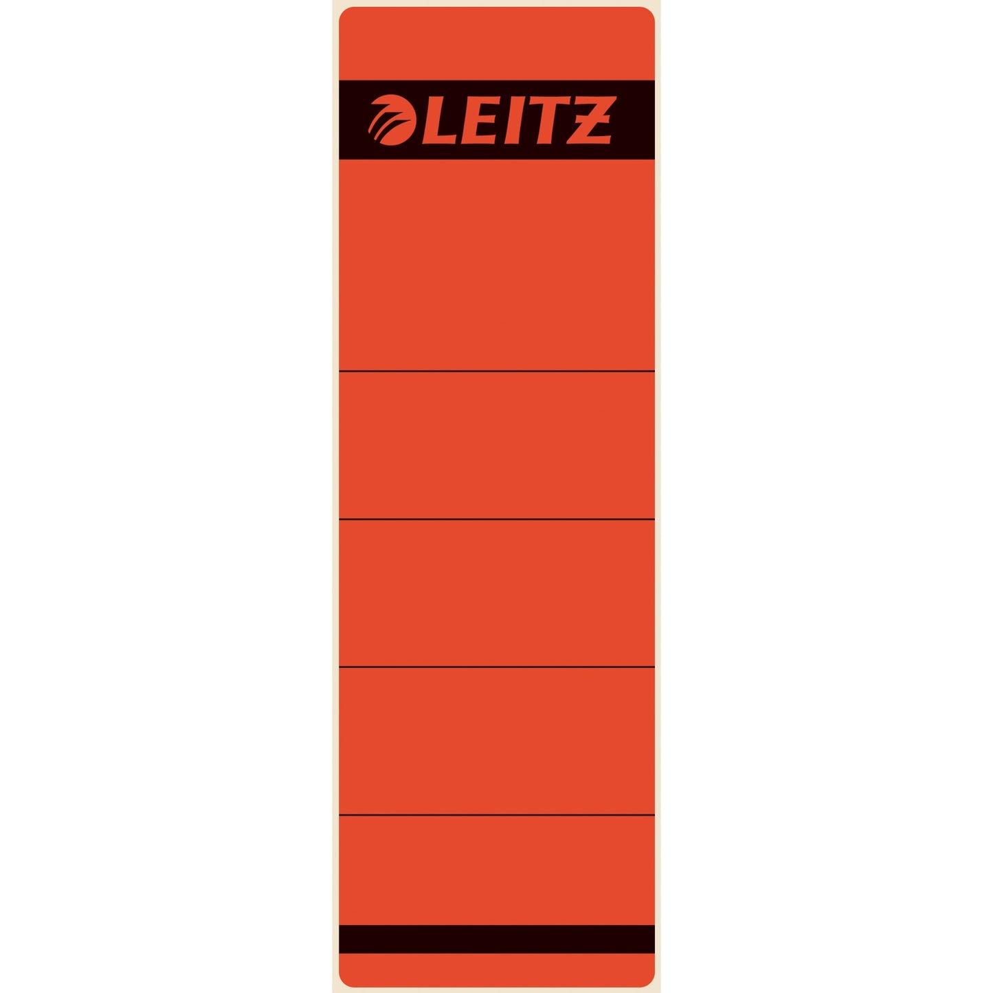 Leitz Ordnerrückenetikett breit/kurz 61,5 x 192 mm (B x H) selbstklebend ohne Griffloch rot 10 Etik./Pack.