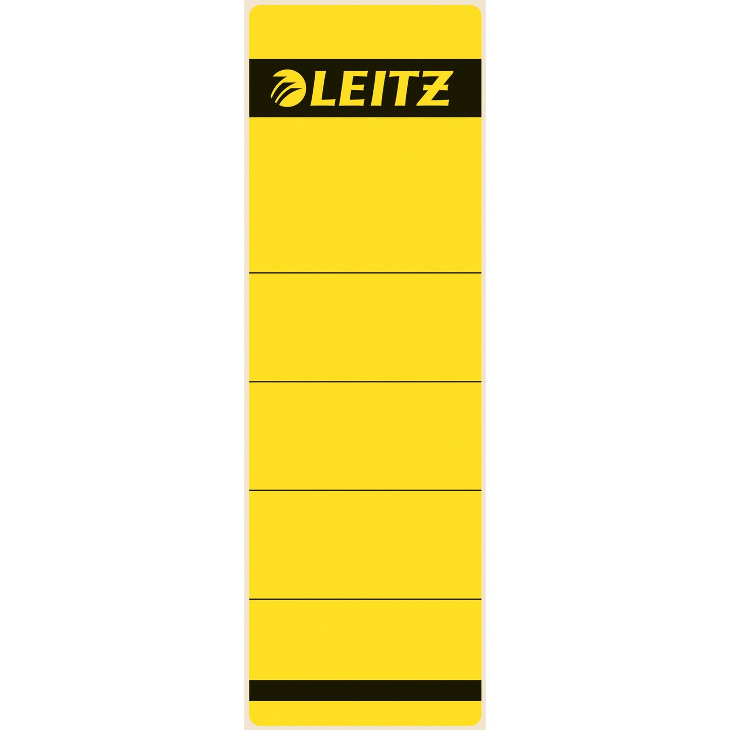 Leitz Ordnerrückenetikett breit/kurz 61,5 x 192 mm (B x H) selbstklebend ohne Griffloch gelb 10 Etik./Pack.