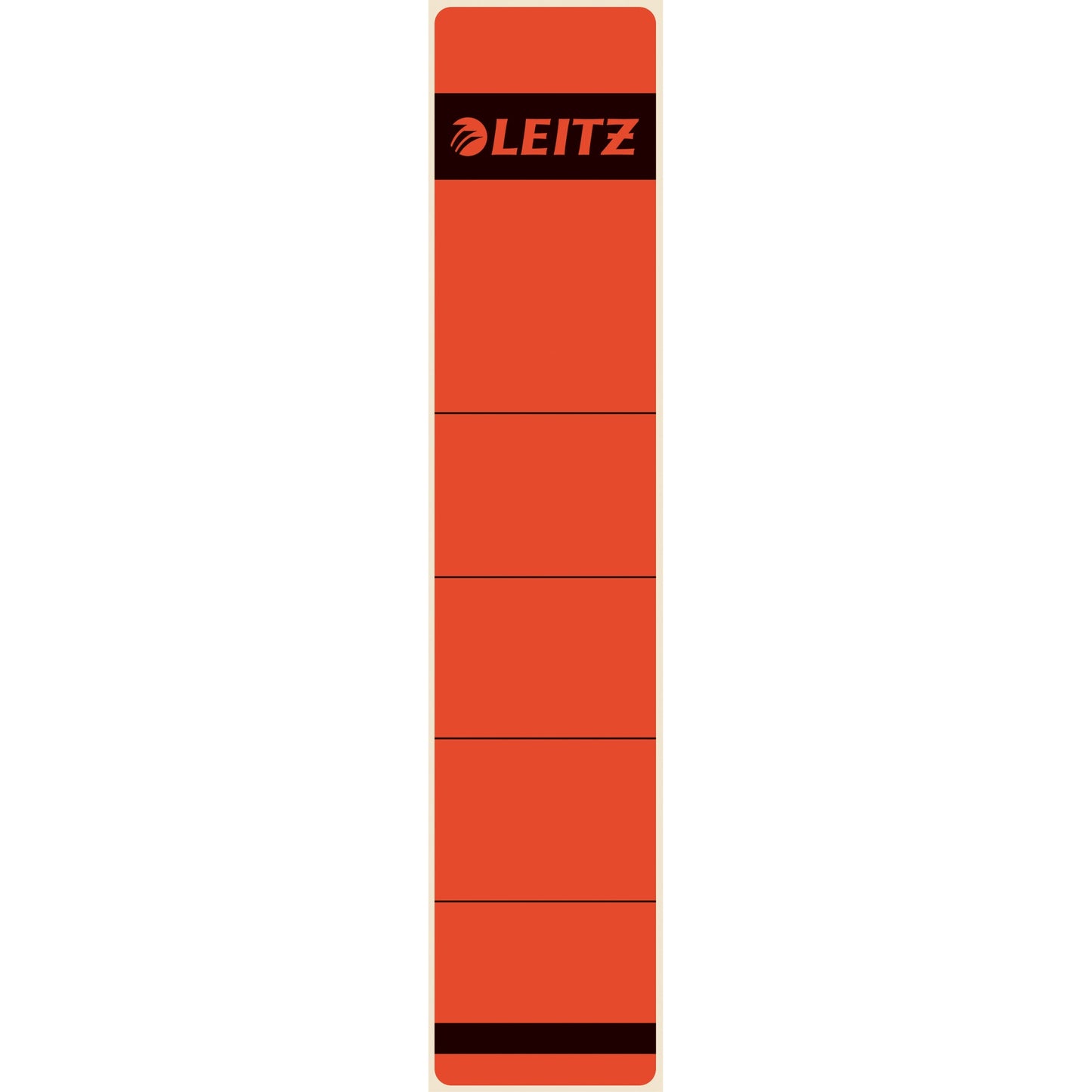 Leitz Ordnerrückenetikett schmal/kurz 39 x 192 mm (B x H) selbstklebend ohne Griffloch rot 10 Etik./Pack.