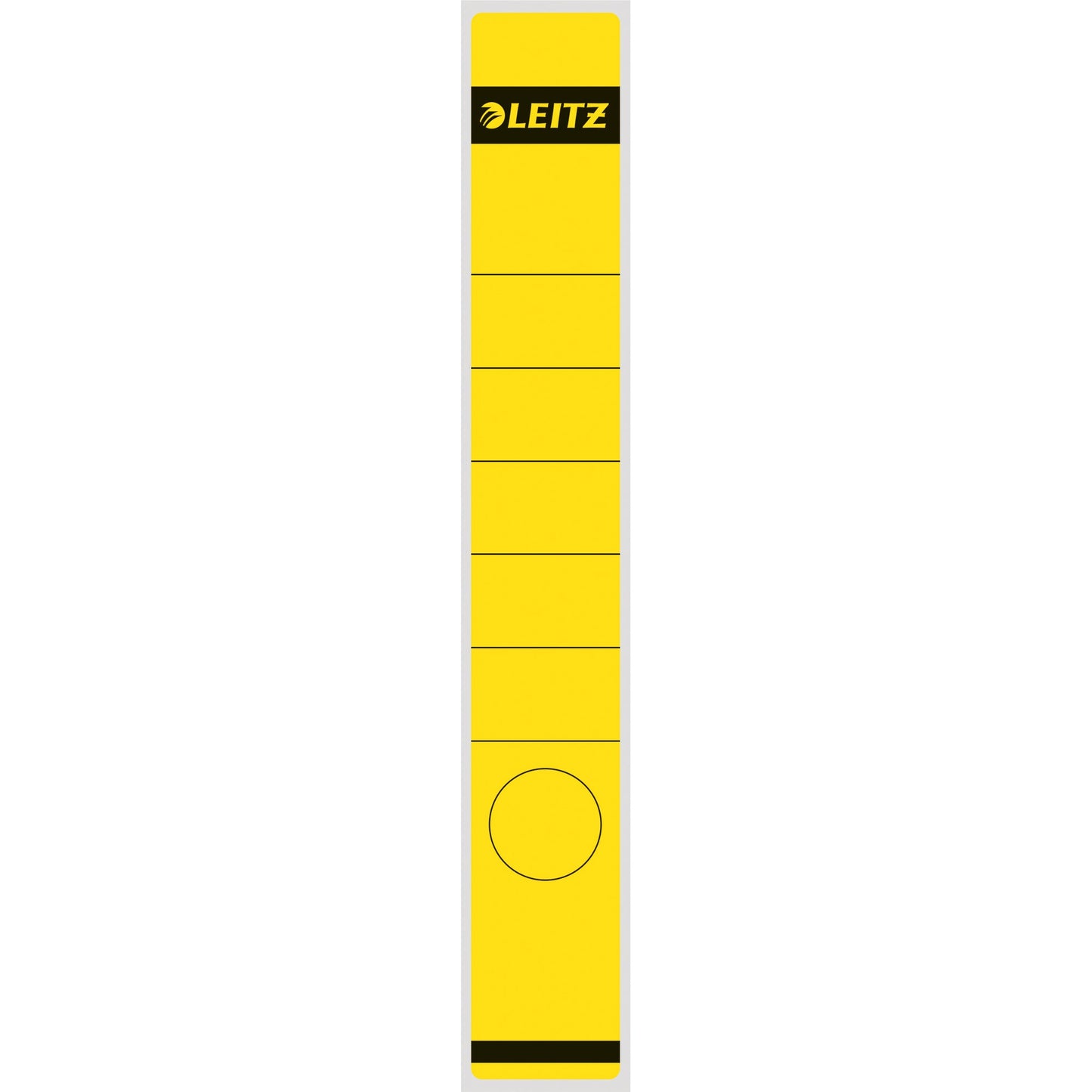 Leitz Ordnerrückenetikett schmal/lang 39 x 285 mm (B x H) selbstklebend mit Griffloch gelb 10 Etik./Pack.