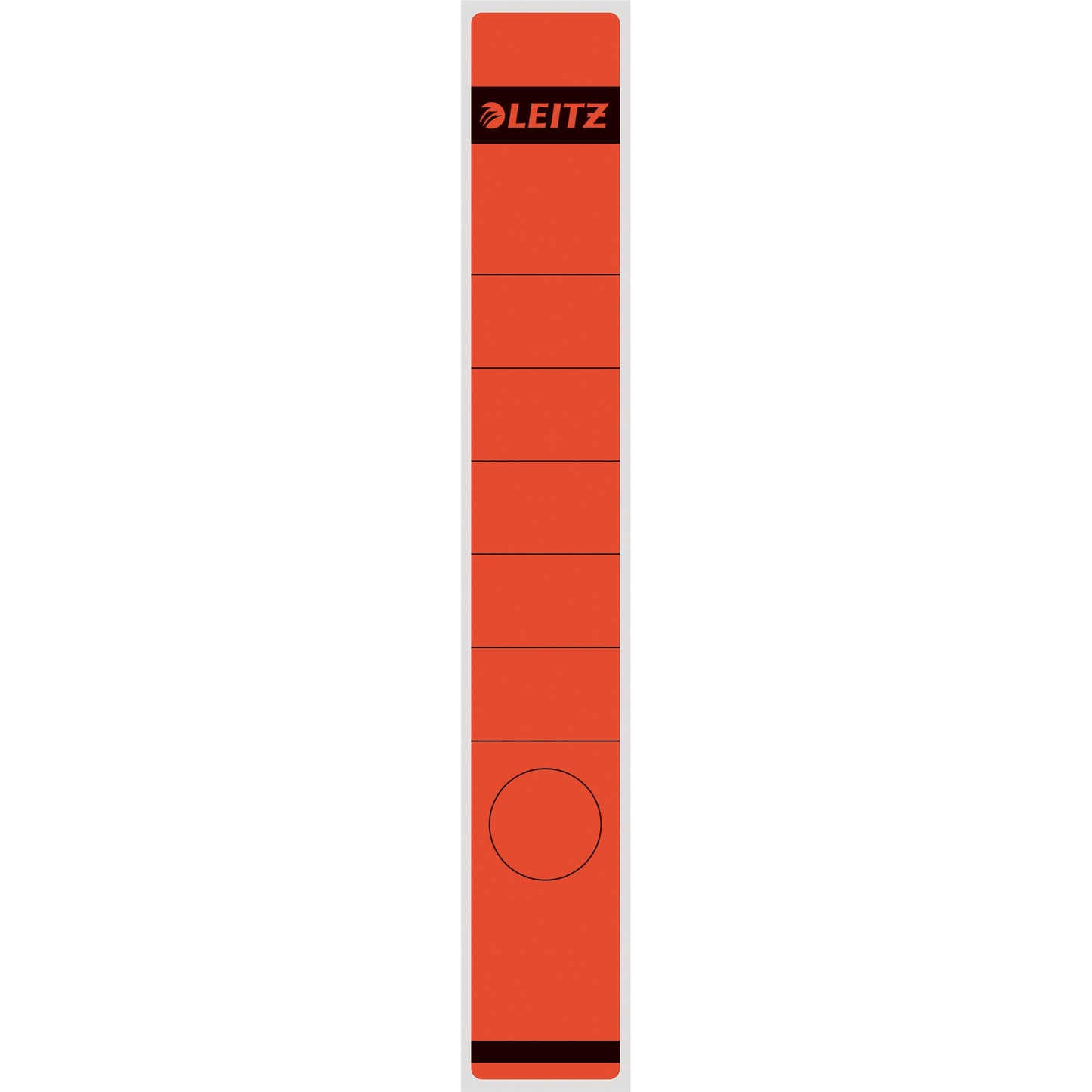 Leitz Ordnerrückenetikett schmal/lang 39 x 285 mm (B x H) selbstklebend mit Griffloch rot 10 Etik./Pack.