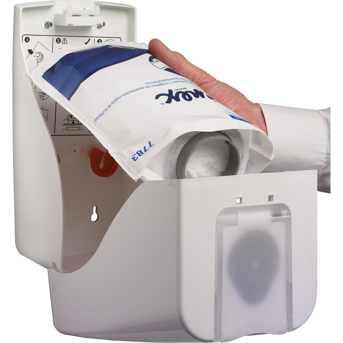 KIMBERLY-CLARK PROFESSIONAL Wischtuchspender Kleenex® Desinfektionstuch 7783 15 x 29,3 x 15 cm (B x H x T) Kunststoff weiß