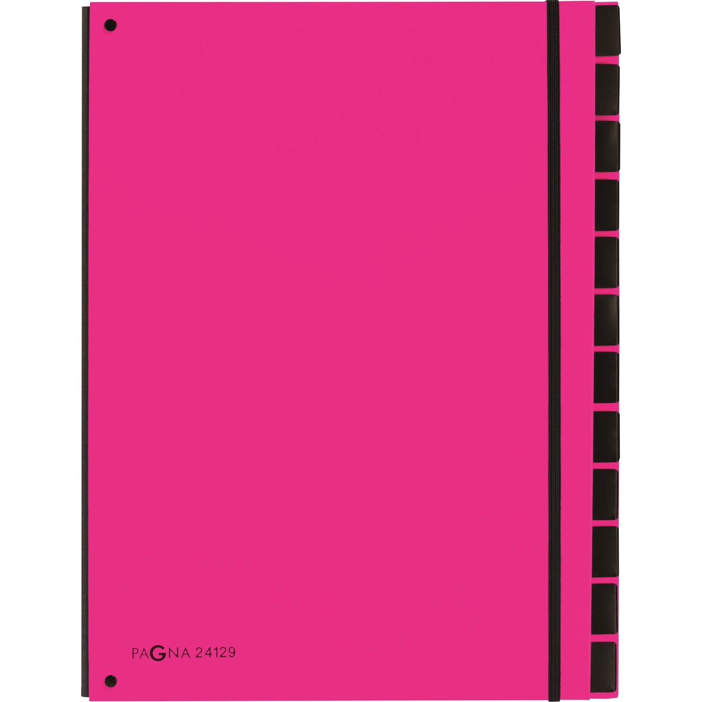 PAGNA Pultordner TREND DIN A4 blanko Karton, Polypropylenfolie kaschiert dunkelrosa 12 Fächer