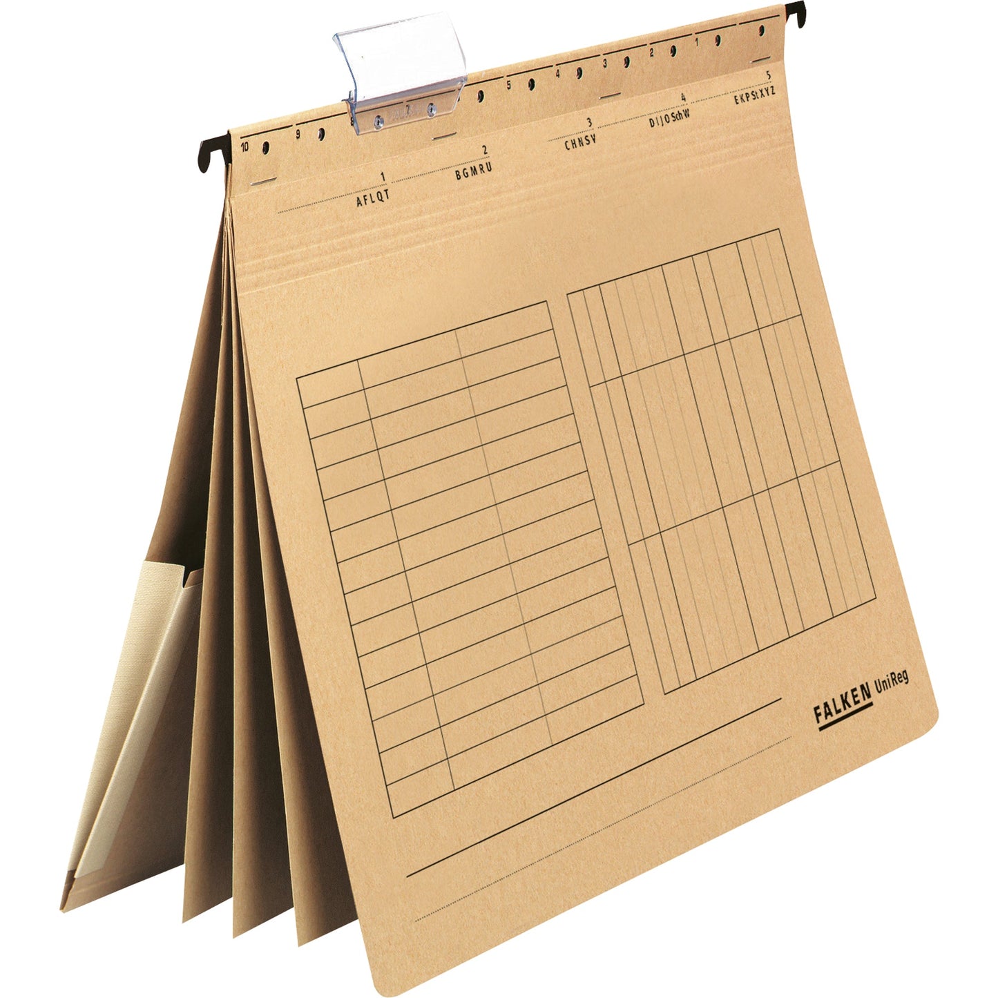 Falken Personalhefter UniReg DIN A4 kaufmännische Heftung Manilakarton, recycelt naturbraun