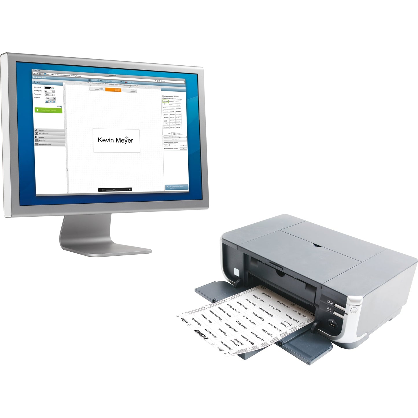 DURABLE Einsteckschild BADGEMAKER® 61 x 150 mm (B x H) 150g/m² Karton weiß 40 St./Pack.