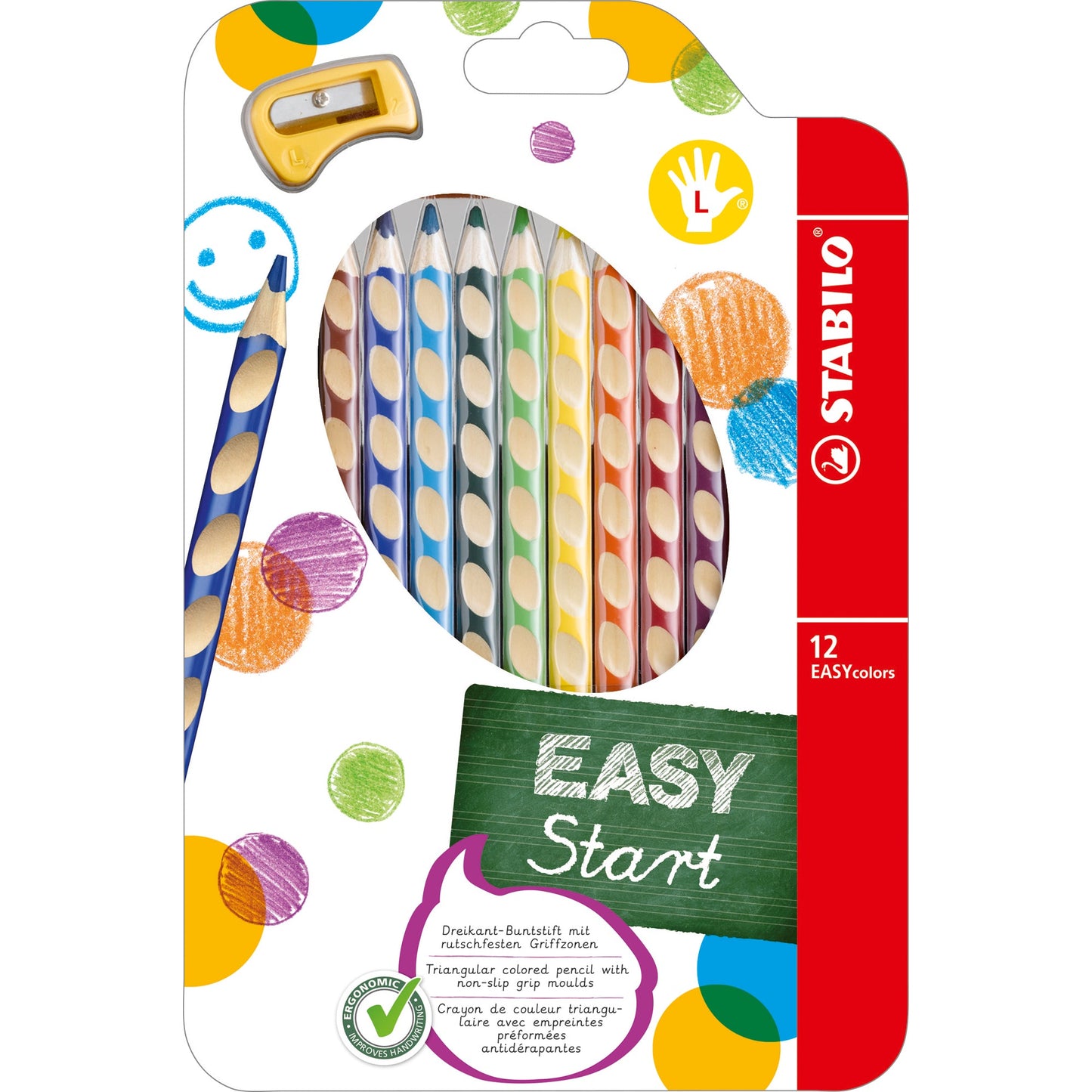 STABILO® Buntstift EASYcolors farbig sortiert 12 St./Pack.