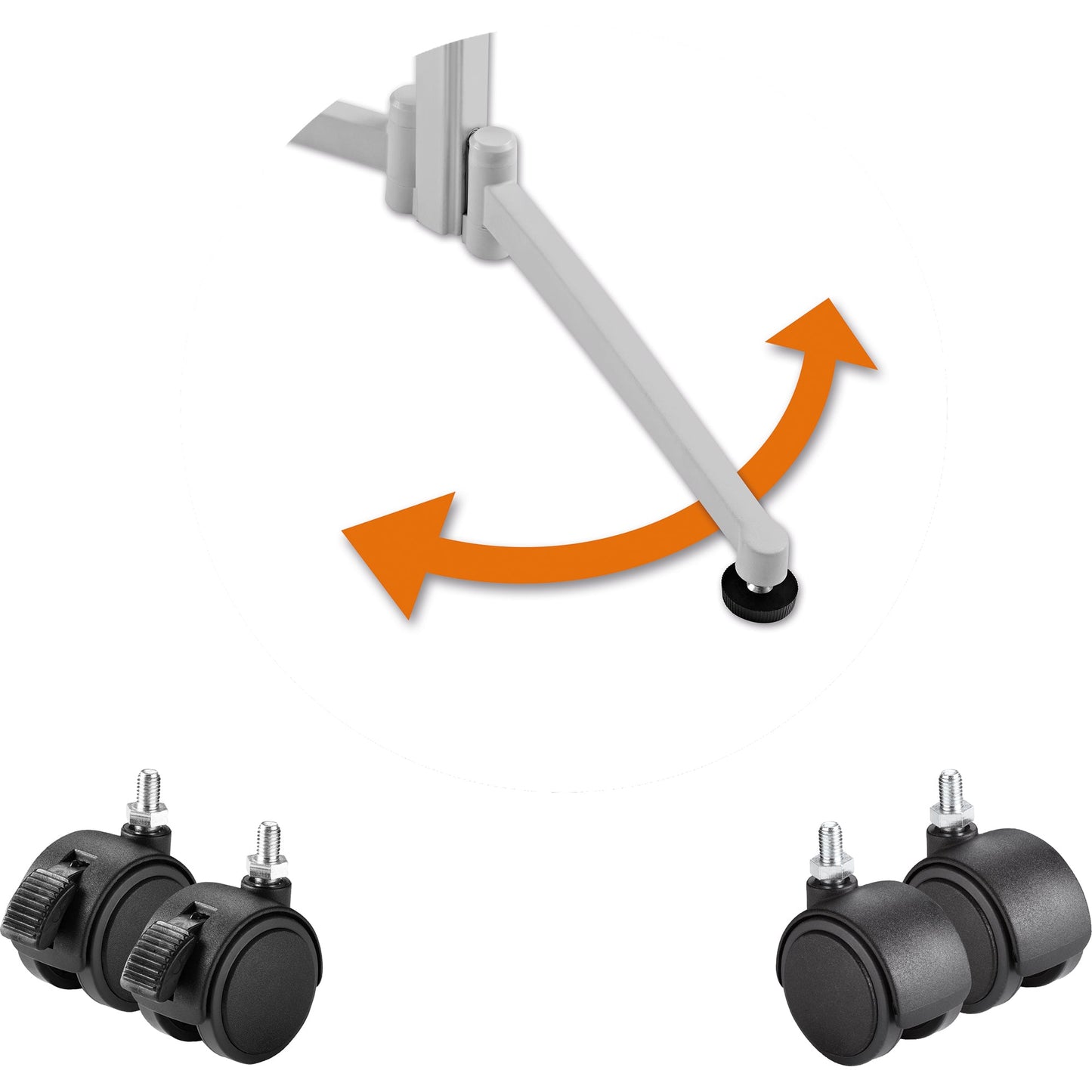 magnetoplan® Moderationstafel Design evolution plus Maße der Oberfläche: 120 x 150 cm (B x H) höhenverstellbar Filz blau