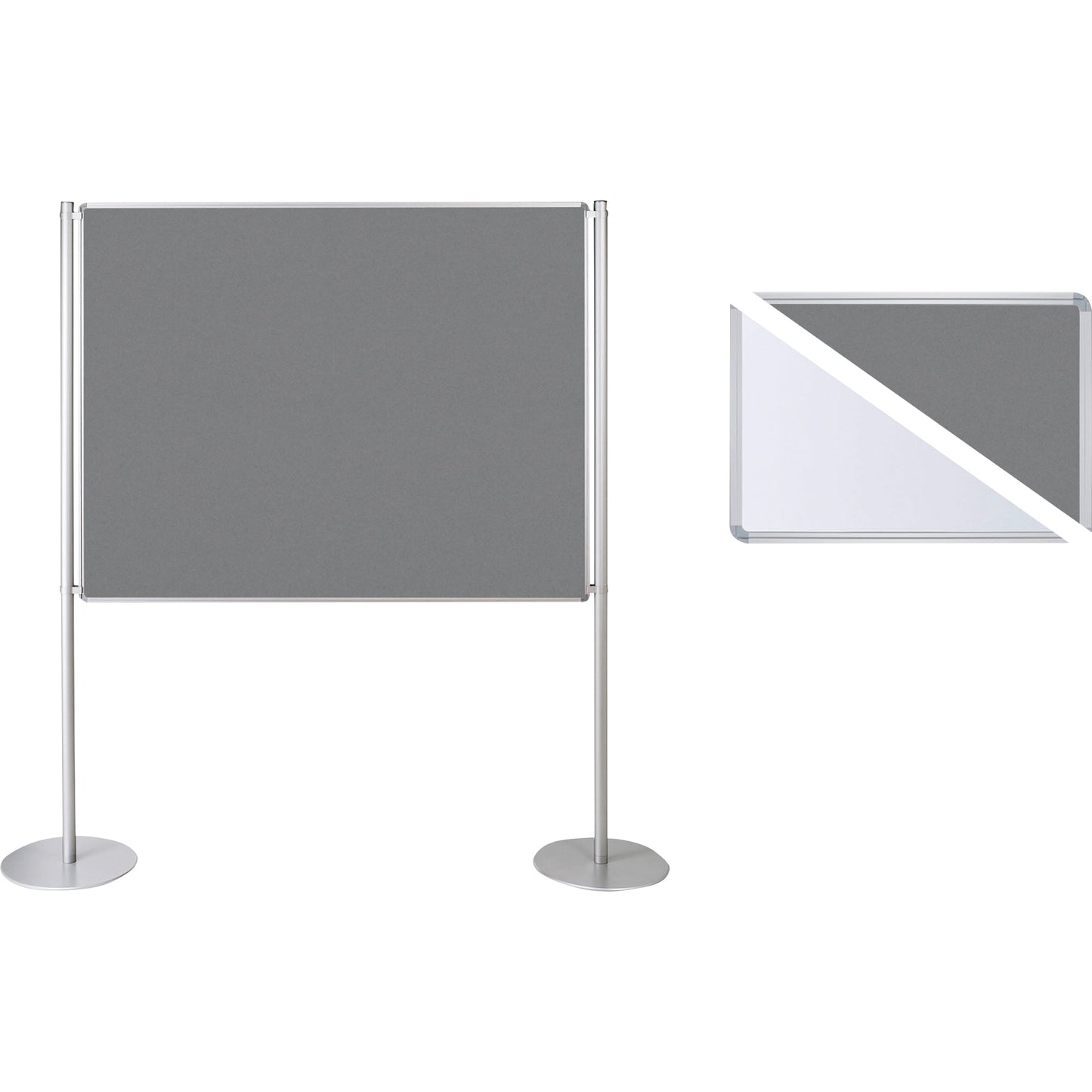 Ultradex Multifunktionstafel 150 x 120 cm (B x H) Polyester Material der Pinnfläche: Filz grau