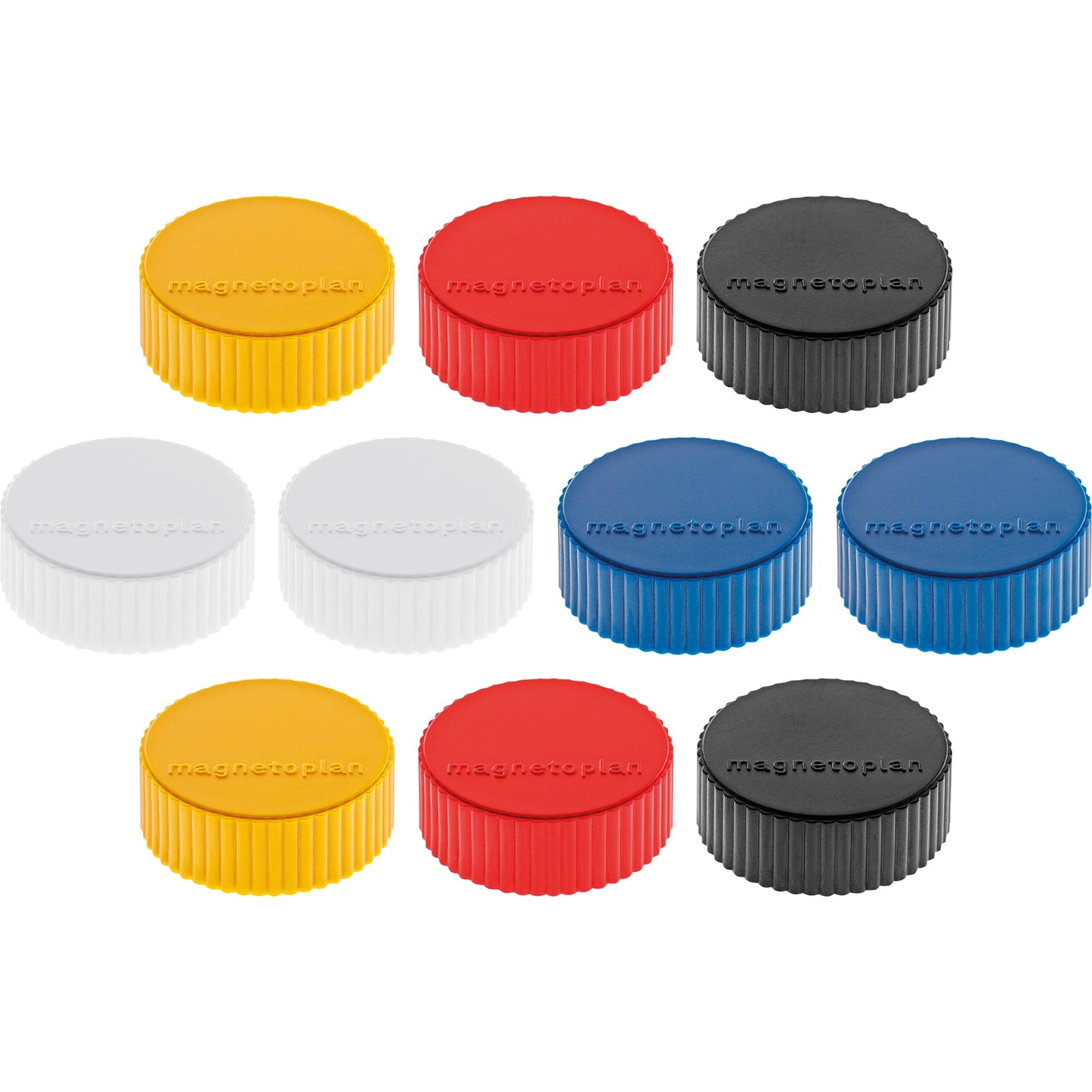 magnetoplan® Magnet Discofix Magnum 34 x 13 mm (Ø x H) 34mm 2kg Ferrit farbig sortiert 10 St./Pack.