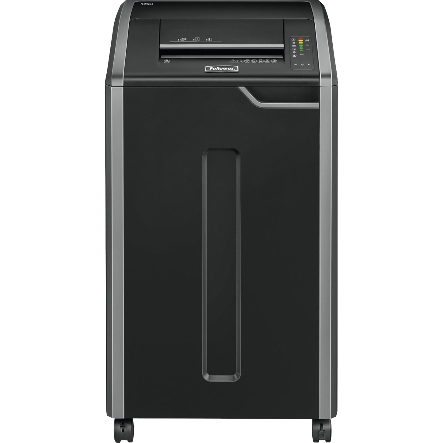 Fellowes® Aktenvernichter Powershred 425Ci P-4 Papier, Heftklammern, Büroklammern, Kreditkarten, CDs/DVDs Partikelschnitt 30 Bl. silber/schwarz