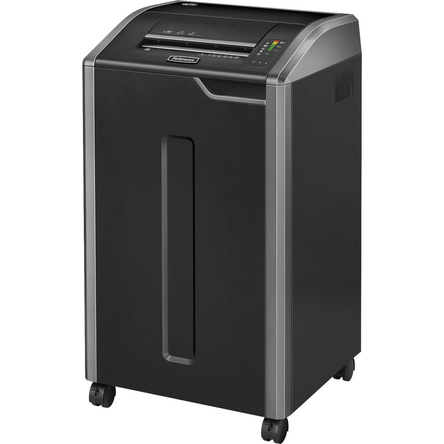 Fellowes® Aktenvernichter Powershred 425i P-2 Papier, Heftklammern, Büroklammern, Kreditkarten, CDs/DVDs Streifenschnitt 40 Bl. silber/schwarz
