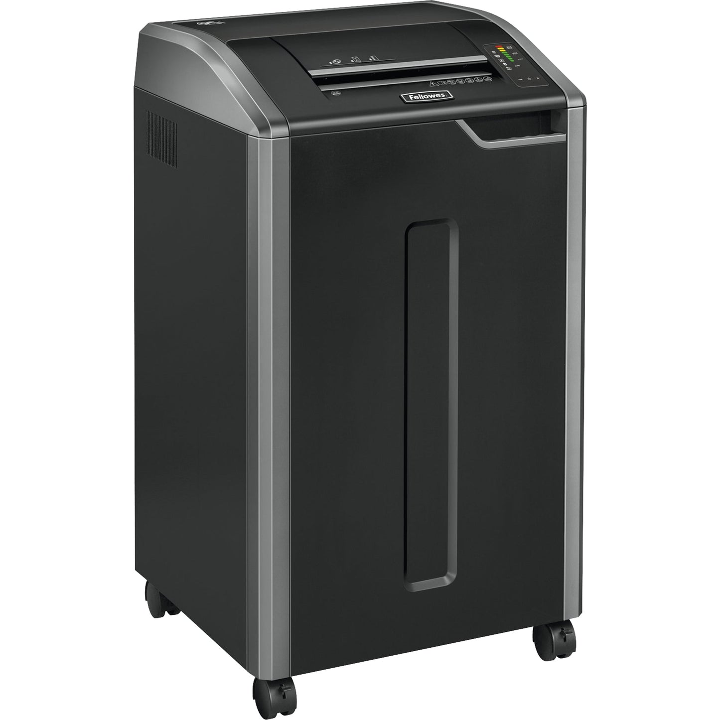 Fellowes® Aktenvernichter Powershred 425i P-2 Papier, Heftklammern, Büroklammern, Kreditkarten, CDs/DVDs Streifenschnitt 40 Bl. silber/schwarz