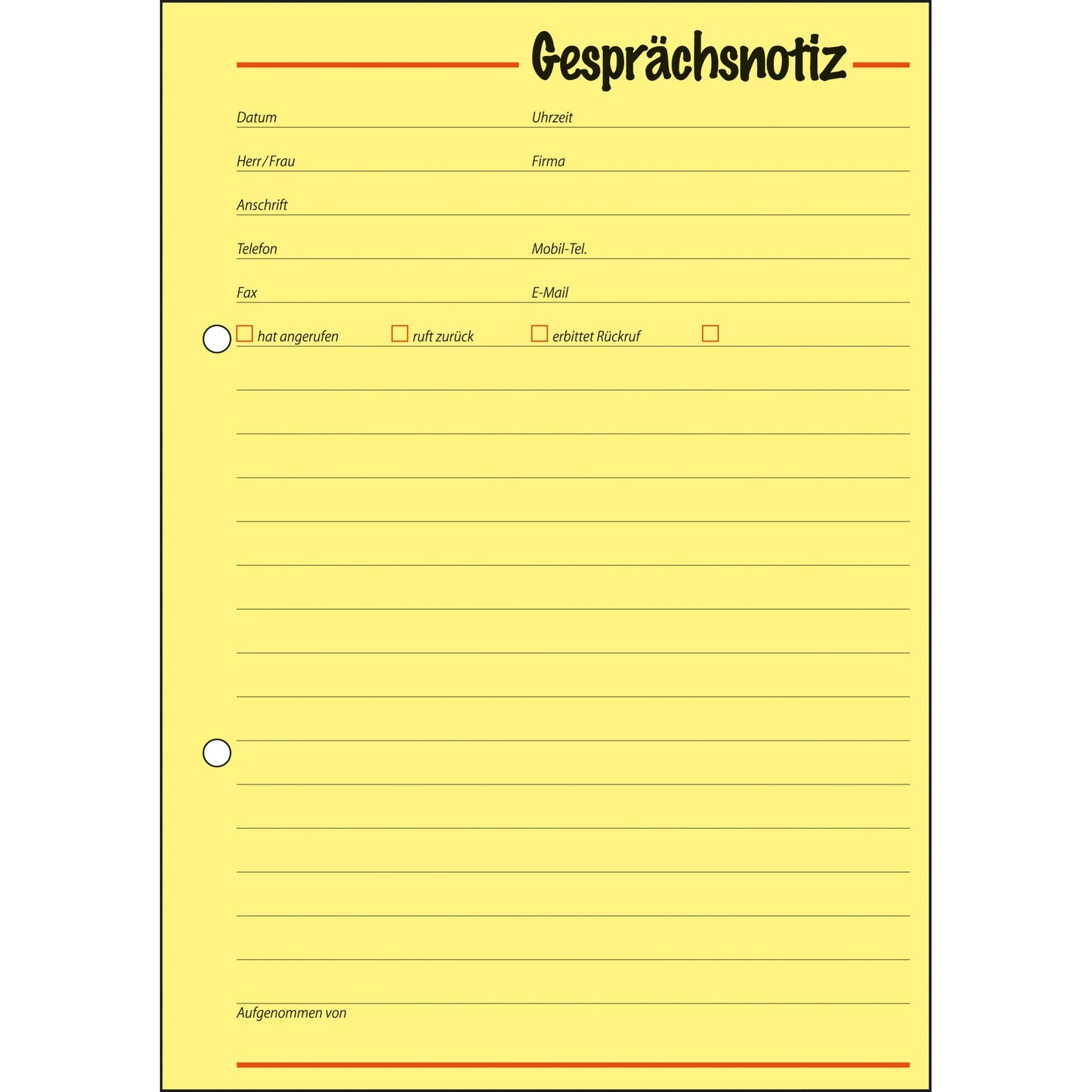 SIGEL Gesprächsnotiz GE 513 DIN A5 nicht selbstdurchschreibend 50 Bl.