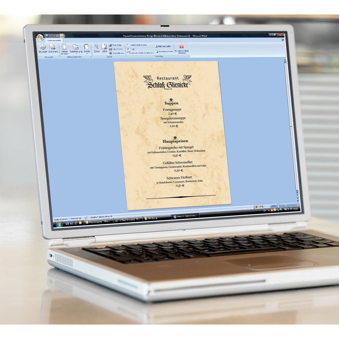 SIGEL Marmorpapier DIN A4 200g/m² Edelkarton beige 50 Bl./Pack.