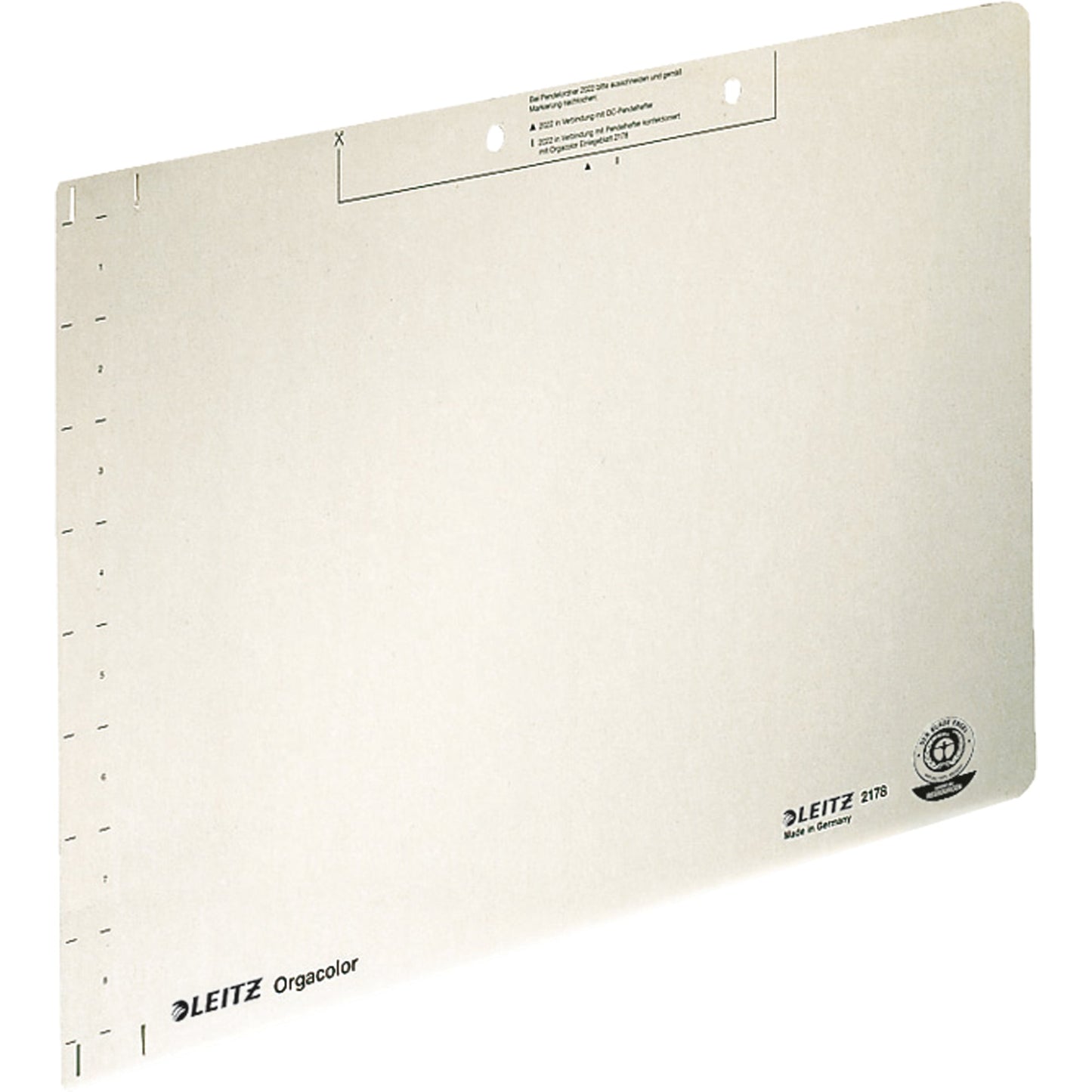 Leitz Pendeleinlegeblatt Orgacolor® DIN A4 260g/m² Karton chamois 100 St./Pack.