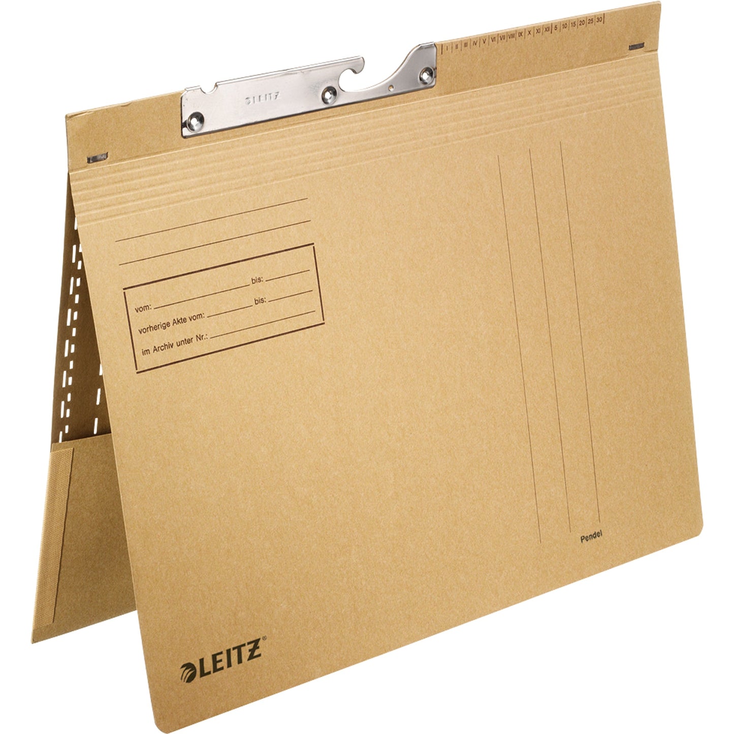 Leitz Pendelhefter DIN A4 250g/m² kaufmännische Heftung ohne Organisationsaufdruck Natronkarton, recycelt naturbraun 50 St./Pack.