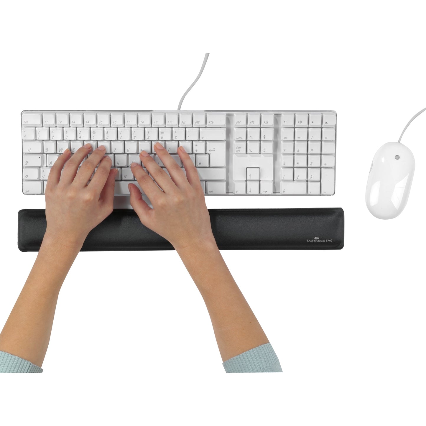 DURABLE Handgelenkauflage 46 x 2 x 6,1 cm (B x H x T) antistatisch Polyester anthrazit