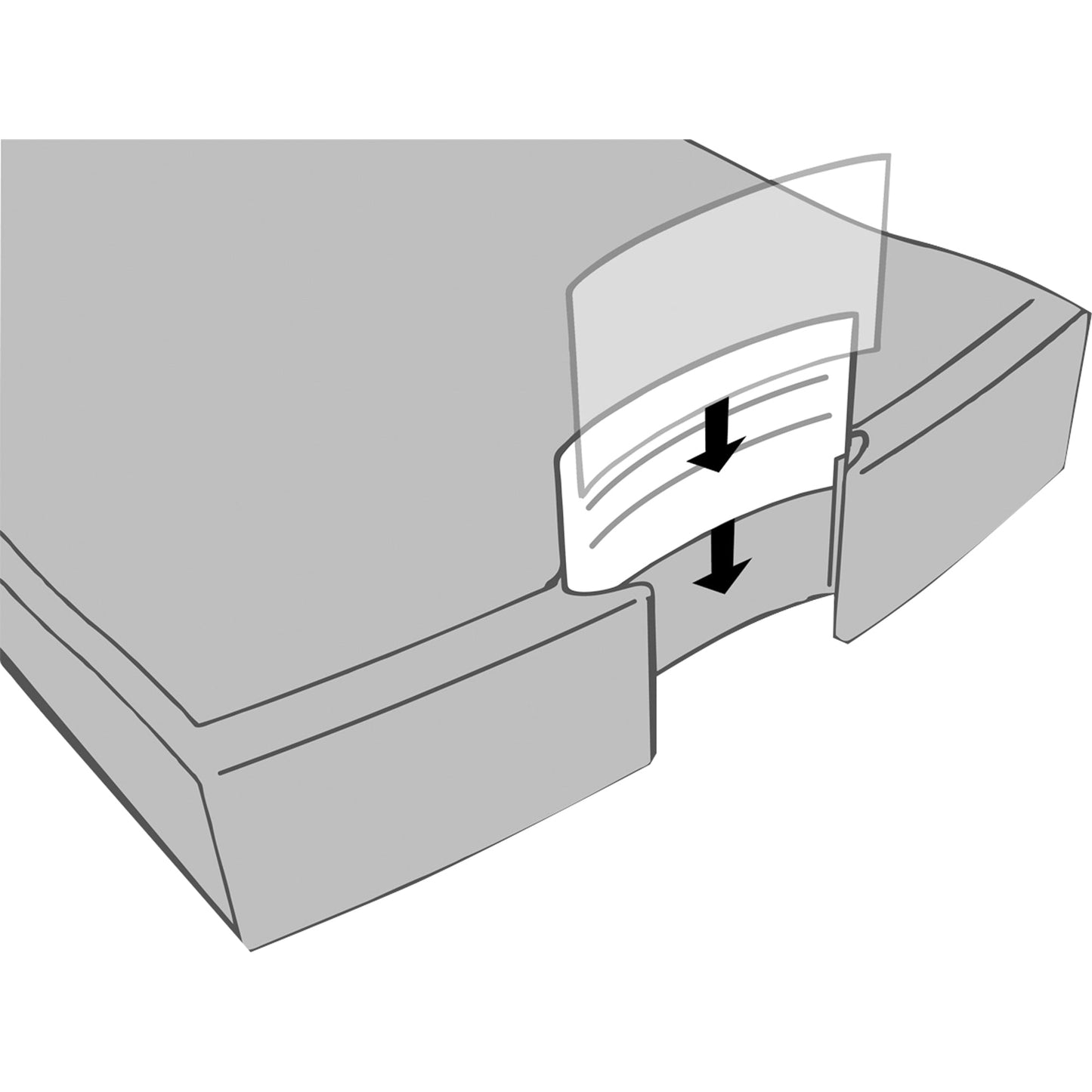 HAN Schubladenbox IMPULS 4 Schubladen DIN A4, DIN C4 Polystyrol Gehäusefarbe: lichtgrau Farbe der Schublade: blau