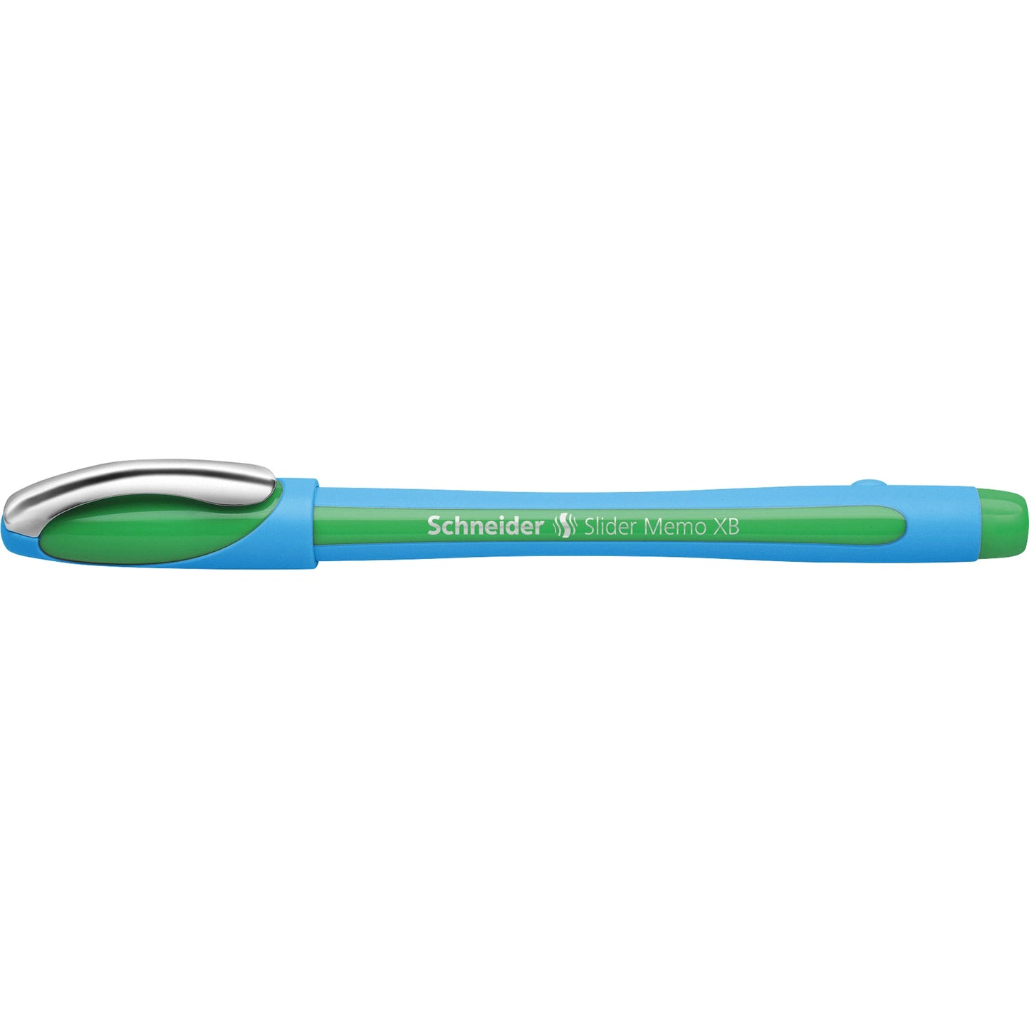 Schneider Kugelschreiber Slider Memo XB 0,7mm XB grün Mine nicht auswechselbar nicht dokumentenecht Schaftfarbe: cyan/grün