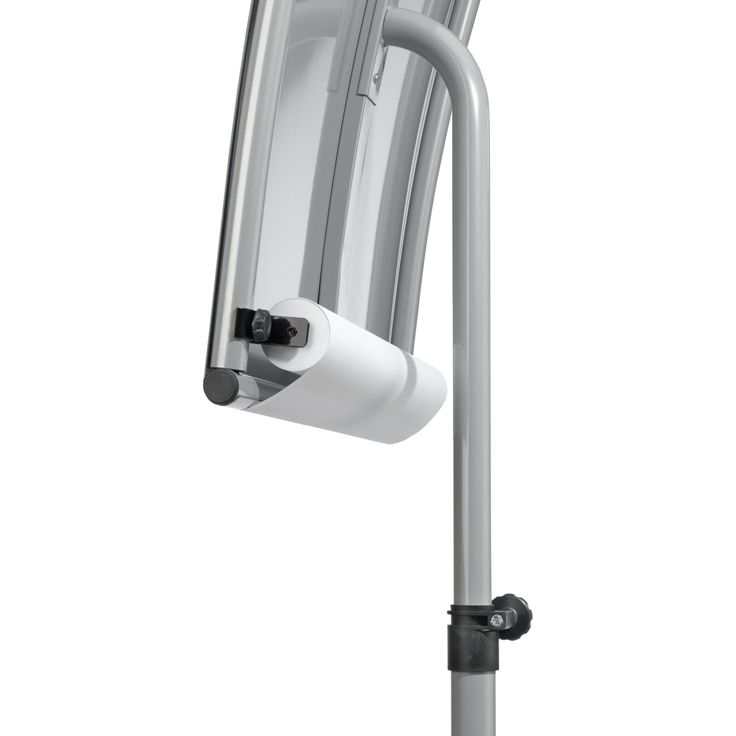 FRANKEN Mobiles Flipchart EuroLine Mobil mit Ablageschale Sternfuß mit 5 Rollen Stahl silber