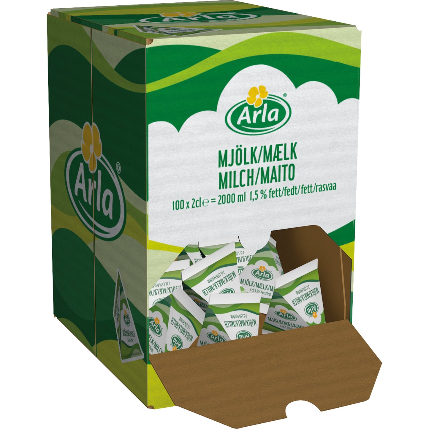Arla H-Milch 1,5% 100 x 20 ml/Pack.