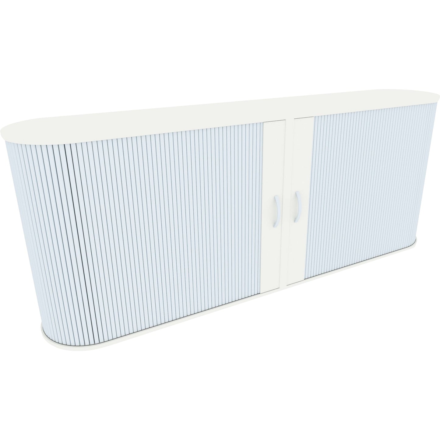 Geramöbel Rollladenschrank Flex 2.000 x 830 x 400 mm (B x H x T) 2 Fachböden silber weiß