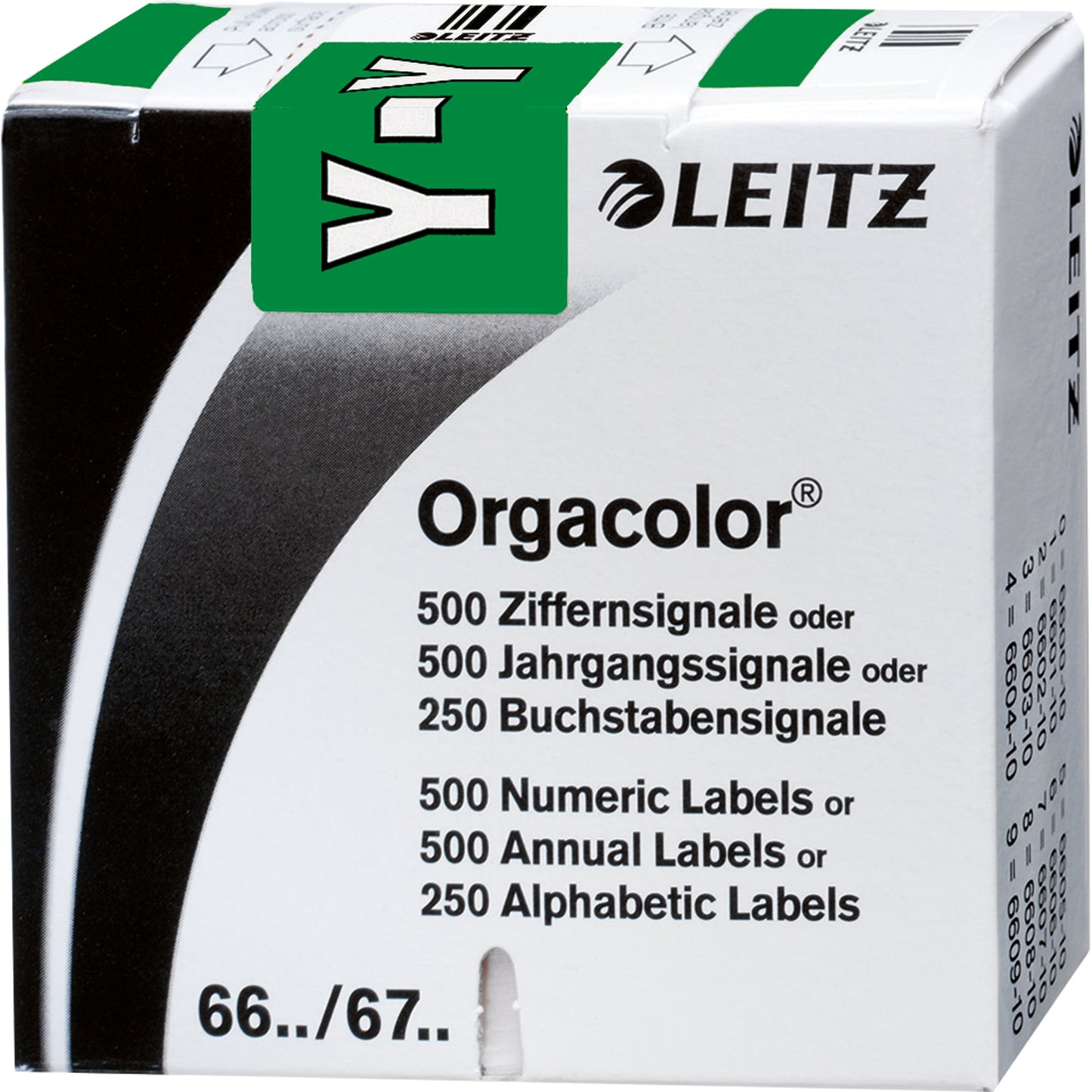 Leitz Buchstabensignal Orgacolor® Leitz Orgacolor® Registratursysteme Y selbstklebend Kunstdruckpapier dunkelgrün