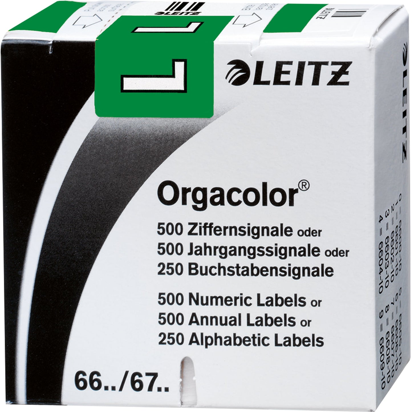 Leitz Buchstabensignal Orgacolor® Leitz Orgacolor® Registratursysteme L selbstklebend Kunstdruckpapier dunkelgrün