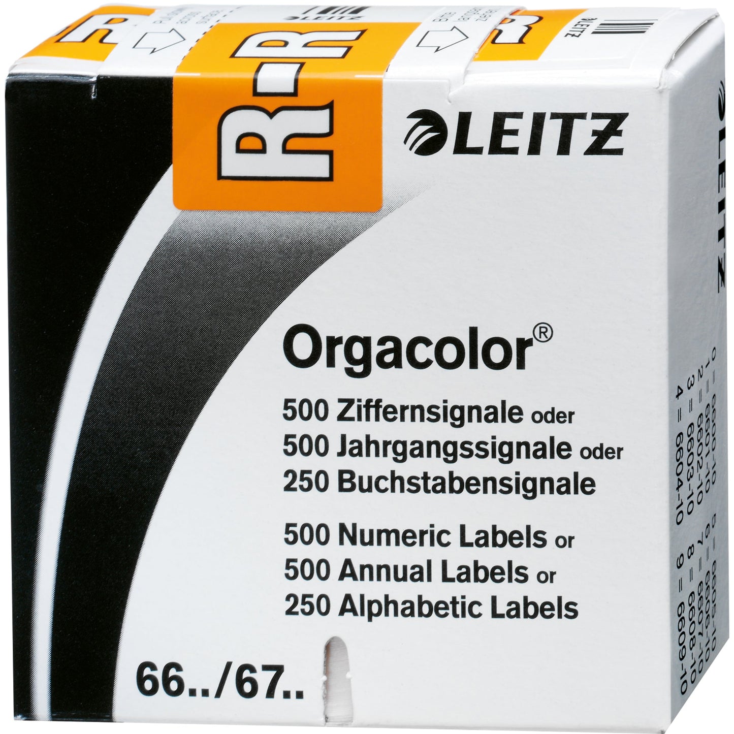 Leitz Buchstabensignal Orgacolor® Leitz Orgacolor® Registratursysteme R selbstklebend Kunstdruckpapier orange