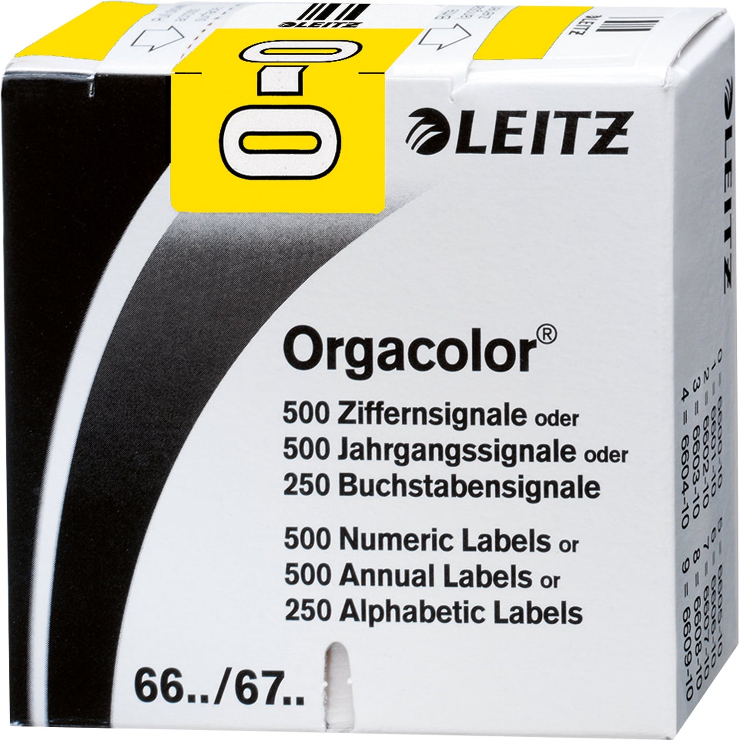 Leitz Buchstabensignal Orgacolor® Leitz Orgacolor® Registratursysteme O selbstklebend Kunstdruckpapier gelb