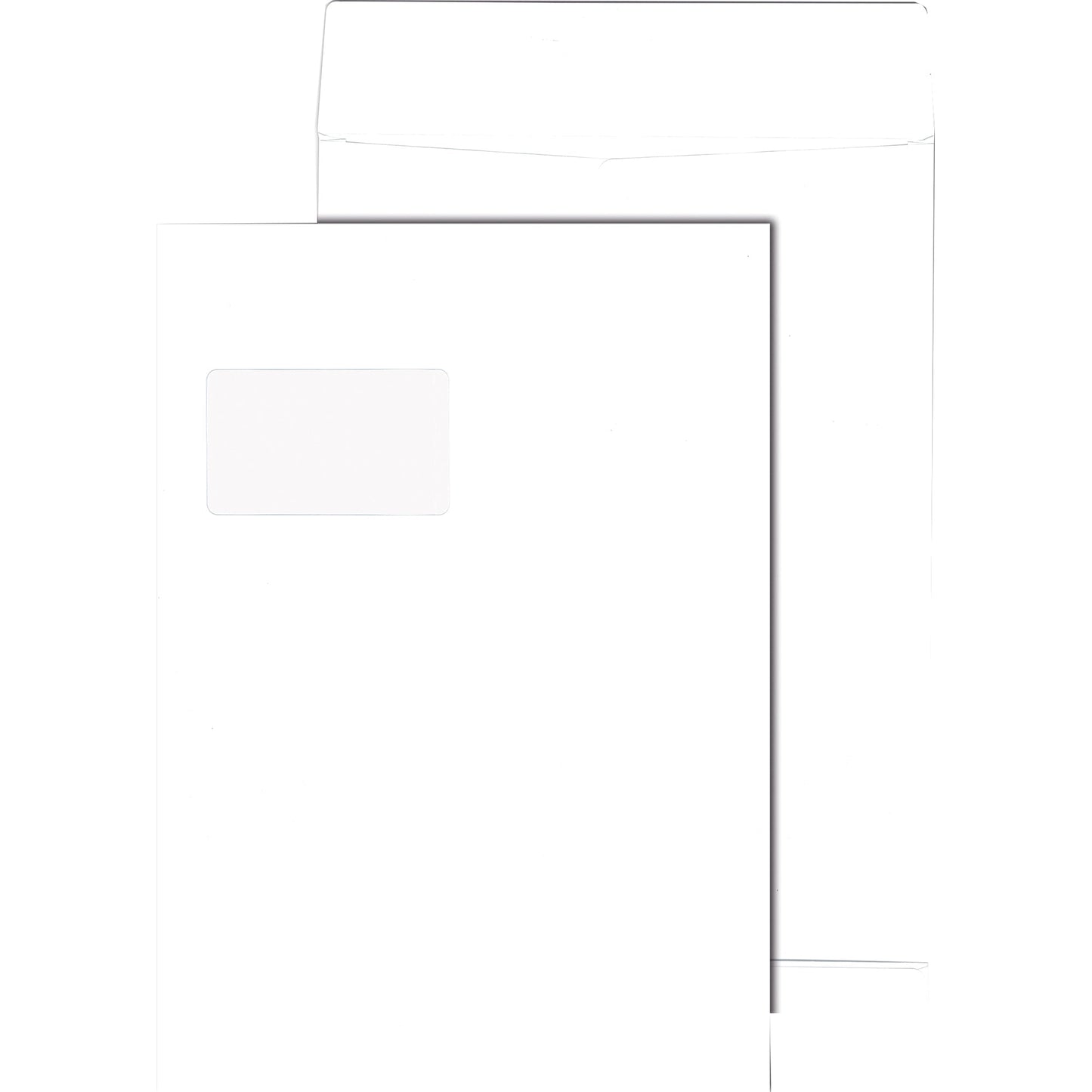 MAILmedia Faltentasche DIN C4 229 x 324 mm (B x H) mit Fenster 140g/m² mit Haftklebung Papier weiß 100 St./Pack.