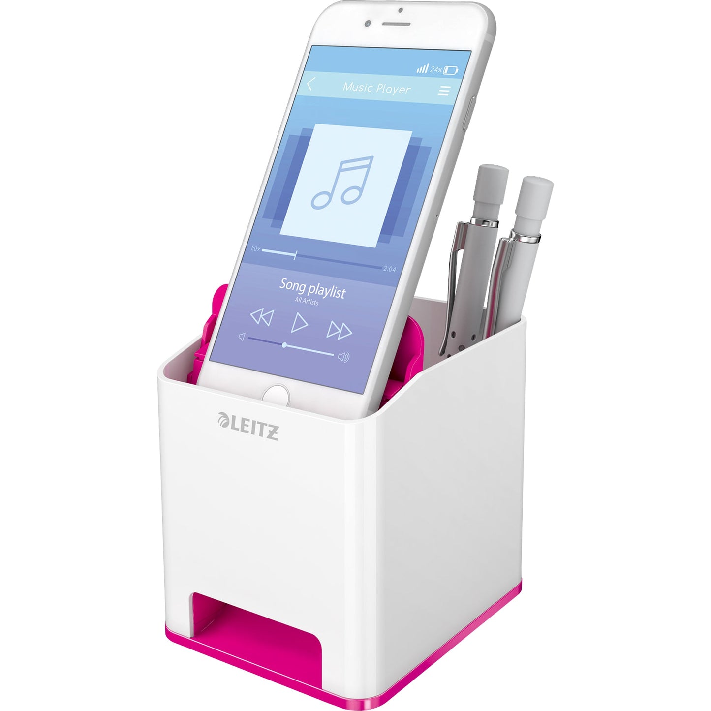Leitz Stifteköcher WOW Duo Colour 9 x 10 x 10,1 cm (B x H x T) Polystyrol pink/weiß