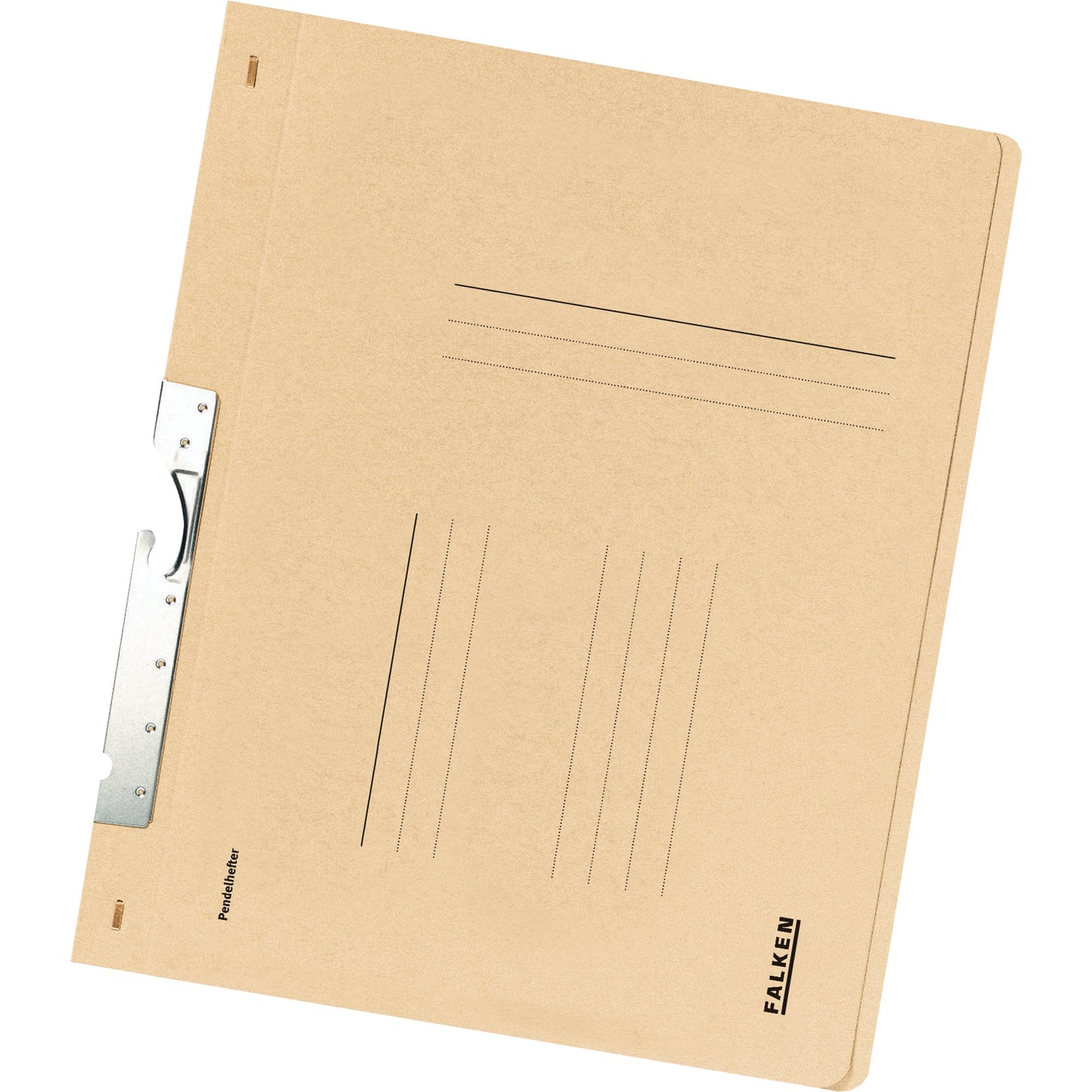 Falken Pendelhefter DIN A4 250g/m² Amtsheftung mit Organisationsaufdruck Manilakarton, recycelt chamois
