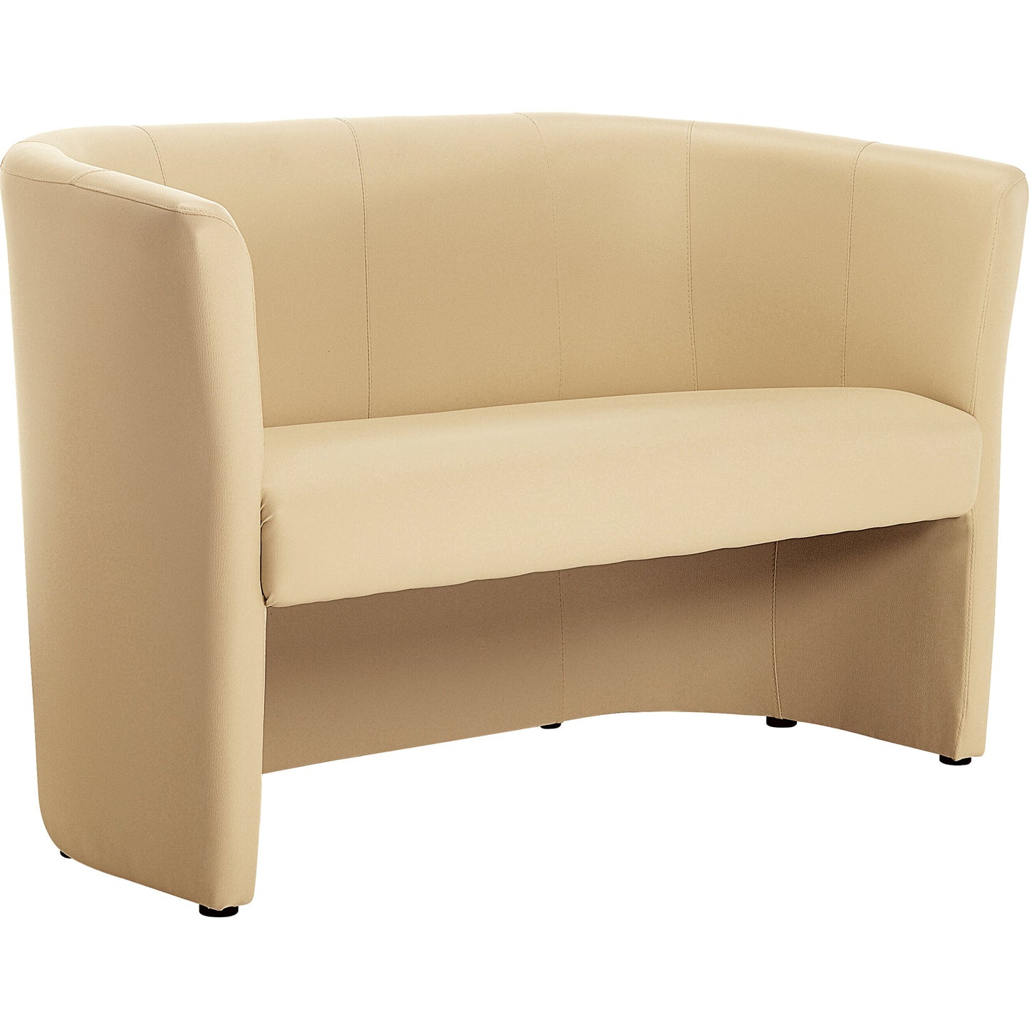 Sofa 127,5 x 76,5 x 61,5 cm (B x H x T) Kunstleder beige