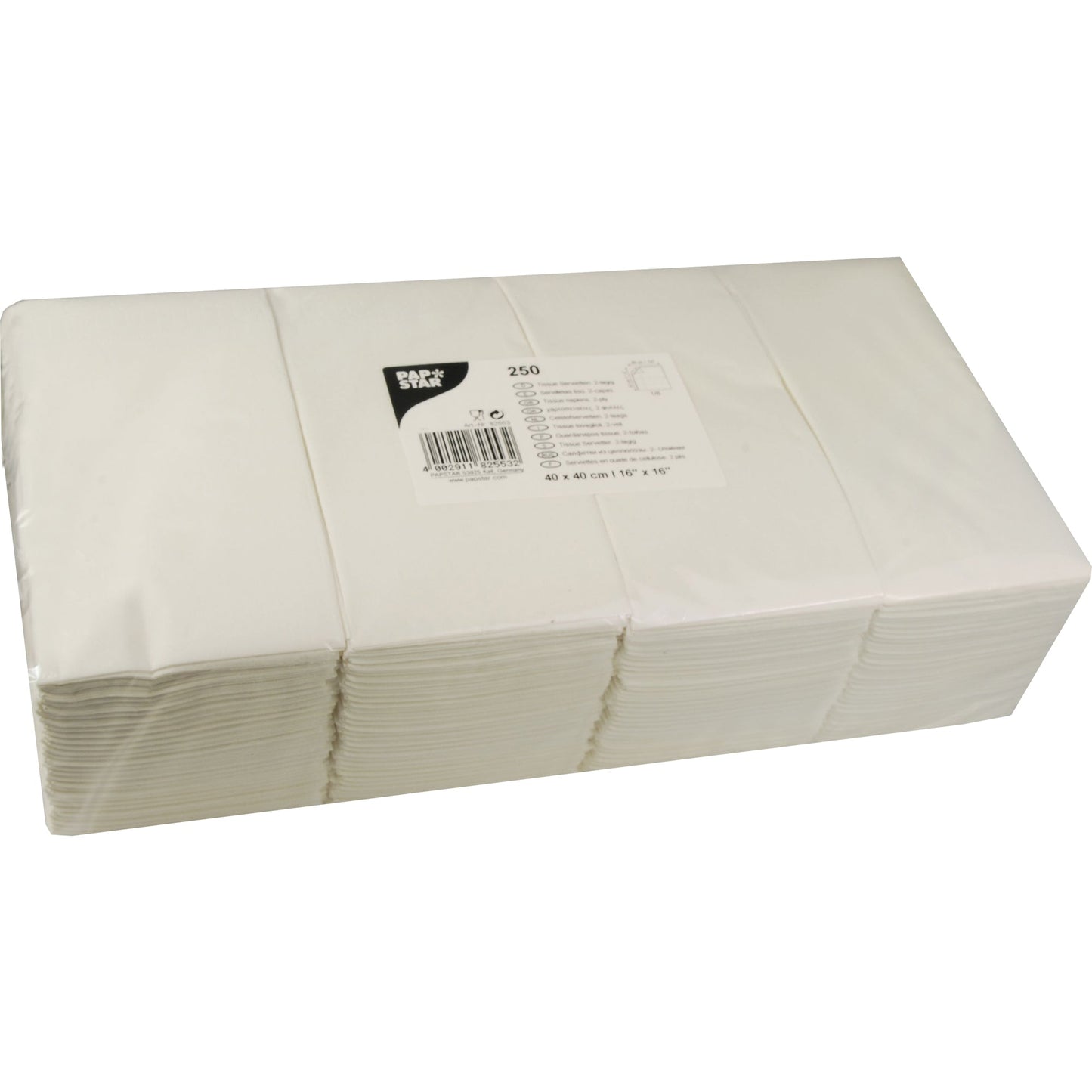 PAPSTAR Servietten 40 x 40 cm (B x L) weiß 250 St./Pack.