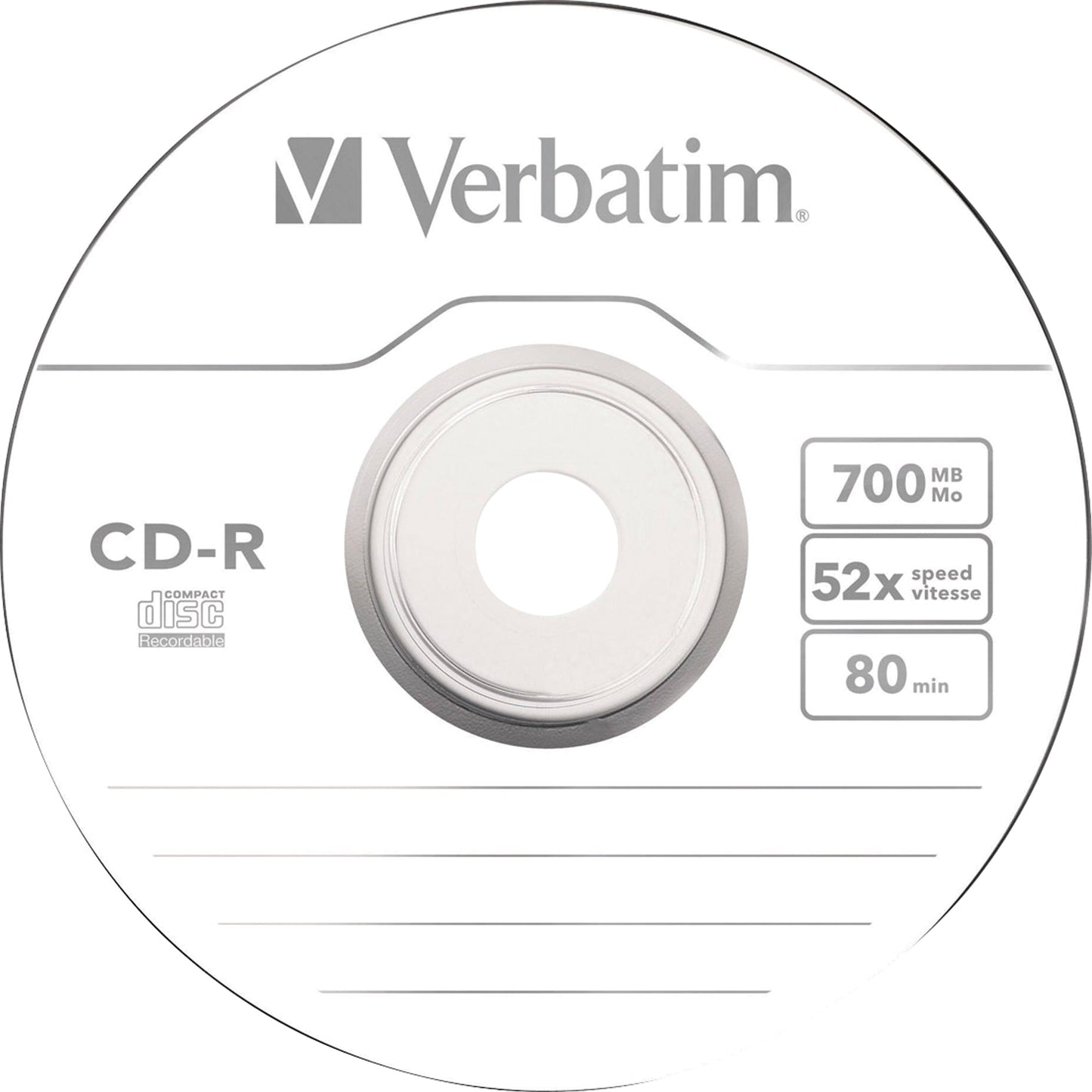 Verbatim CD-R 80min 700Mbyte 52x 100 St./Pack.