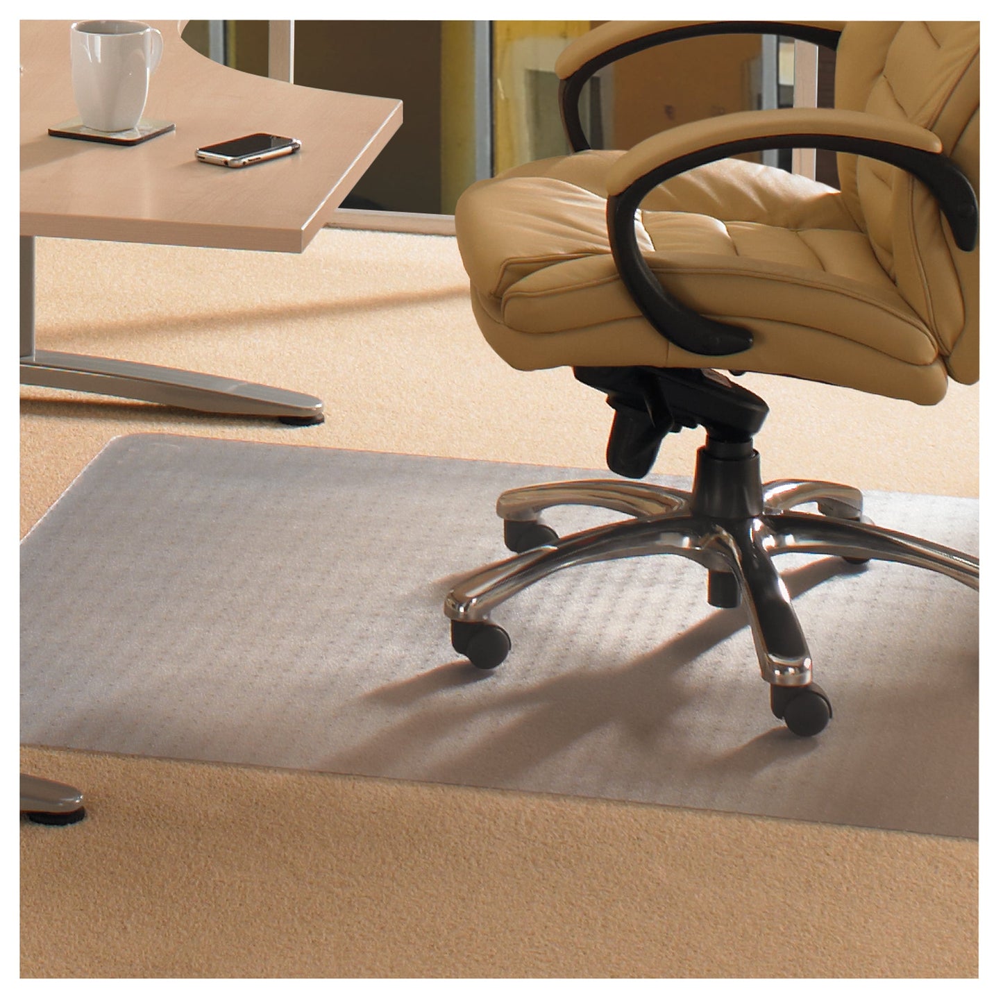 Cleartex Bodenschutzmatte anti-mikrobielle advantagemat® 116 x 150 cm (B x T) Vinyl transparent matt