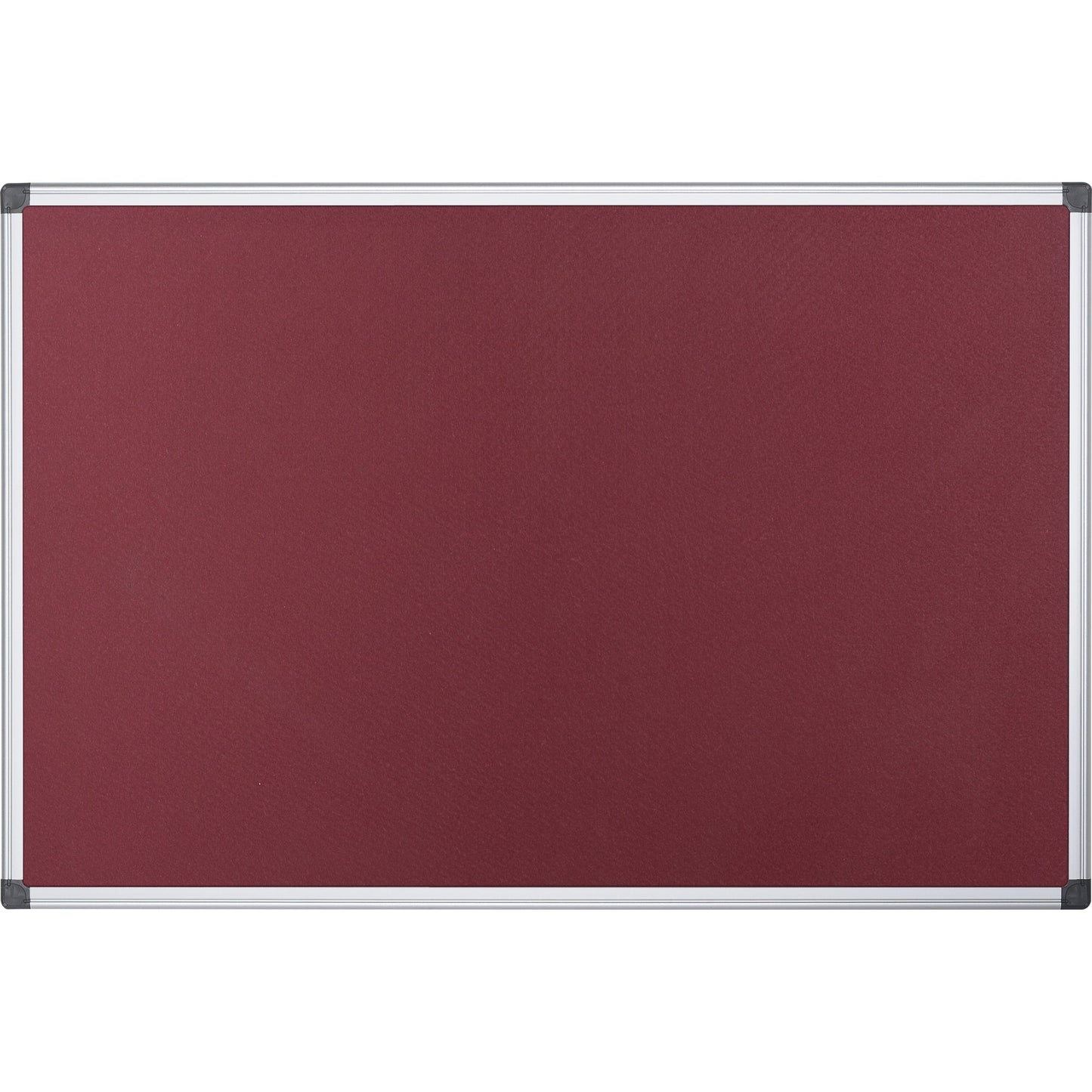 Bi-office Pinnwand 180 x 120 cm (B x H) Maße der Oberfläche: 176 x 116 cm (B x H) Filz Material des Rahmens: Aluminium burgunderrot