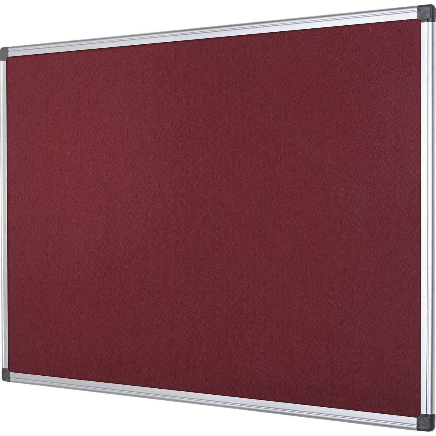 Bi-office Pinnwand 180 x 120 cm (B x H) Maße der Oberfläche: 176 x 116 cm (B x H) Filz Material des Rahmens: Aluminium burgunderrot