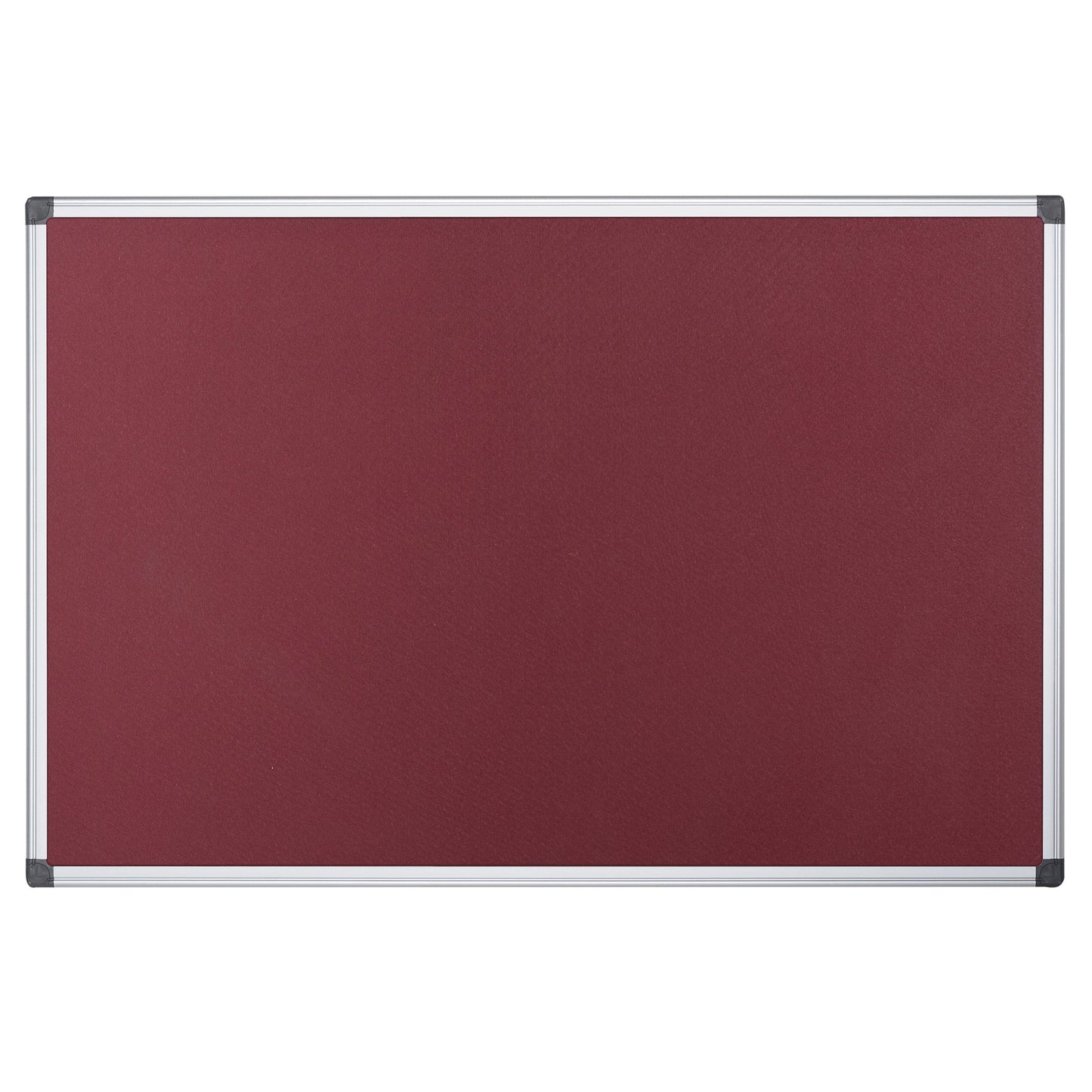 Bi-office Pinnwand 90 x 60 cm (B x H) Maße der Oberfläche: 86 x 56 cm (B x H) Filz Material des Rahmens: Aluminium burgunderrot