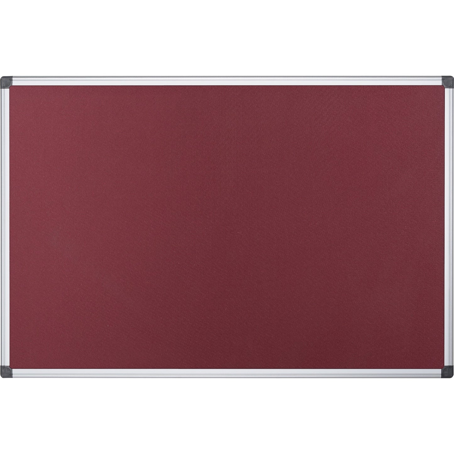 Bi-office Pinnwand 120 x 90 cm (B x H) Maße der Oberfläche: 116 x 86 cm (B x H) Filz Material des Rahmens: Aluminium burgunderrot