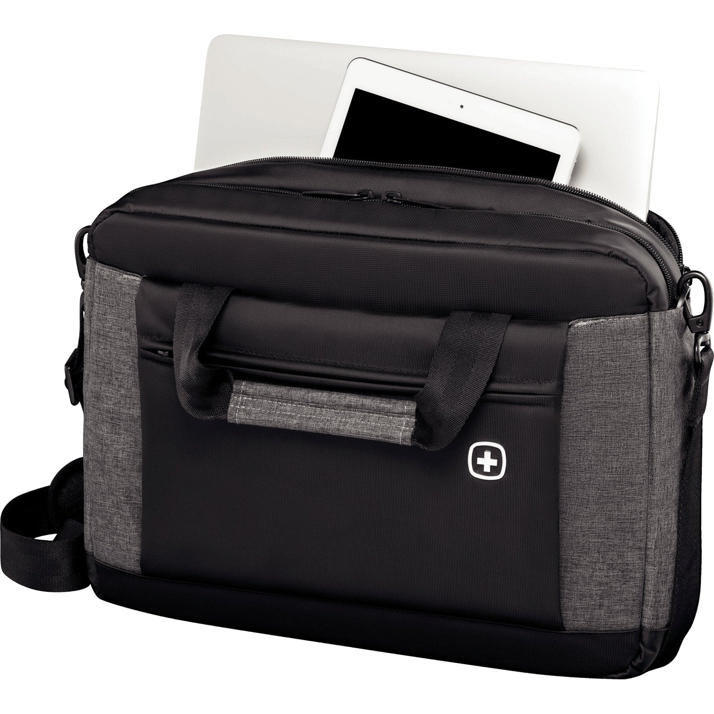 Wenger Notebooktasche UNDERGROUND 38 x 28 x 8 cm (B x H x T) 43 x 31 x 9 cm (B x H x T) Polyester schwarz/grau