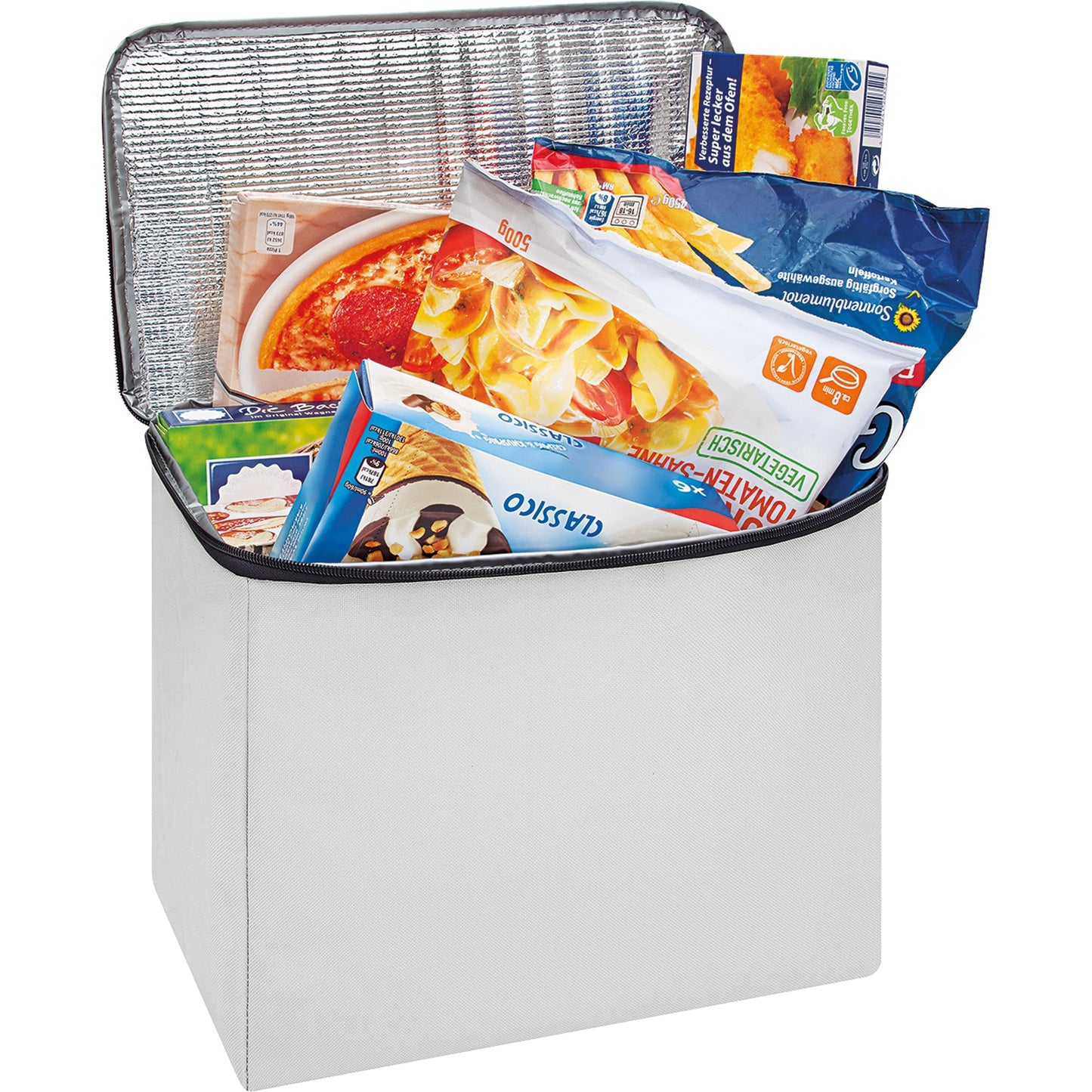 WEDO® Isoliertasche BigBox 16,5l Reißverschluss Polyester/Polyethylen hellgrau