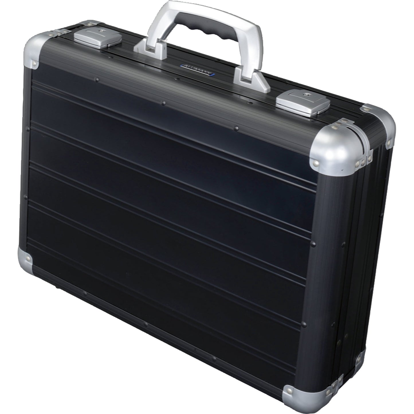 ALUMAXX® Aktenkoffer VENTURE 44,5 x 31,5 x 12 cm (B x H x T) 45,5 x 33,5 x 13,5 cm (B x H x T) herausnehmbarem Inlay mit Tabletfach, Smartphone-Hülle, acht Visitenkarten-/Kreditkartenfächer, zwei Fächer für SD-Karten, Netzfach, Einsteckfach Aluminium swmt