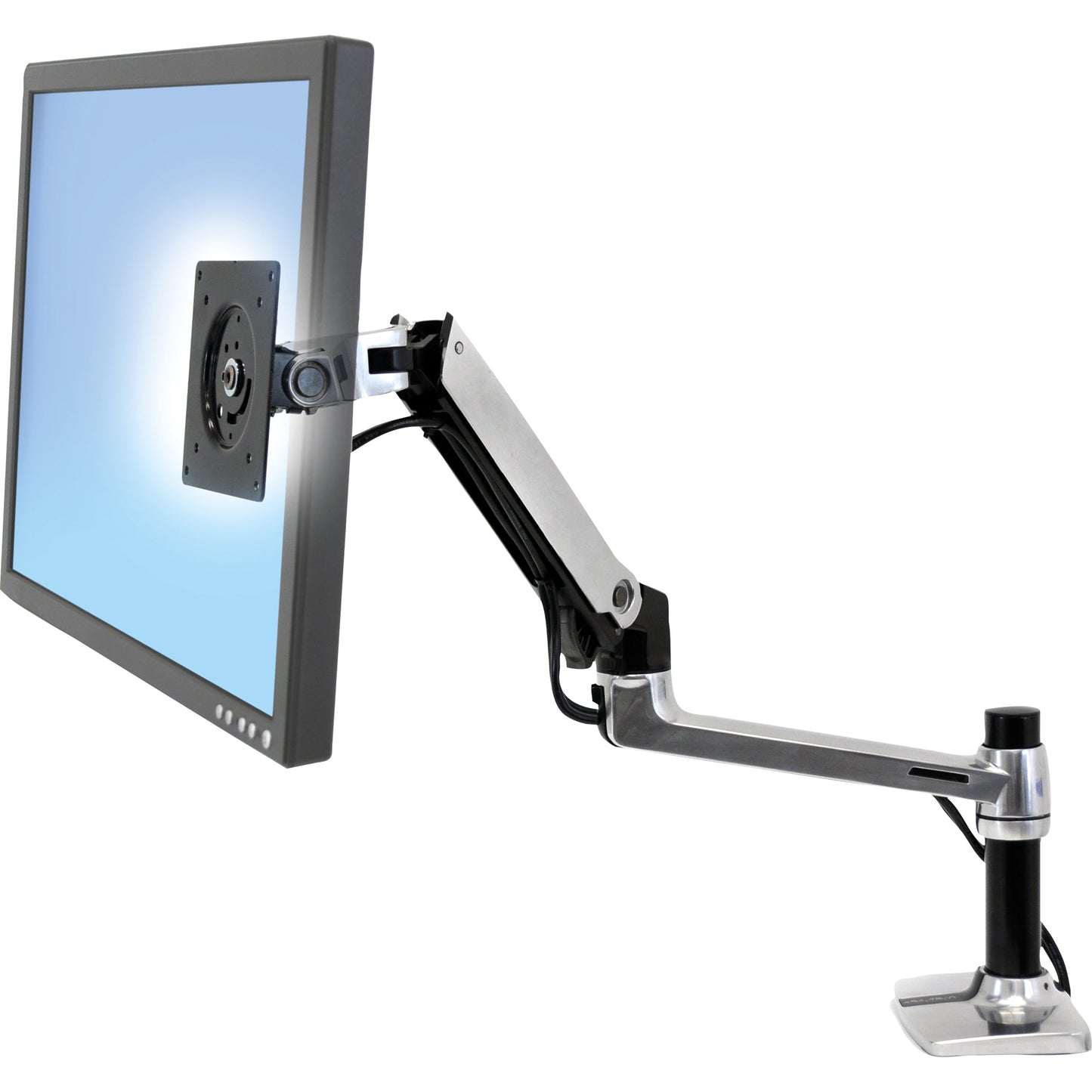 ERGOTRON Monitorschwenkarm LX 3,2-11,3kg Aluminium, poliert schwarz/silber