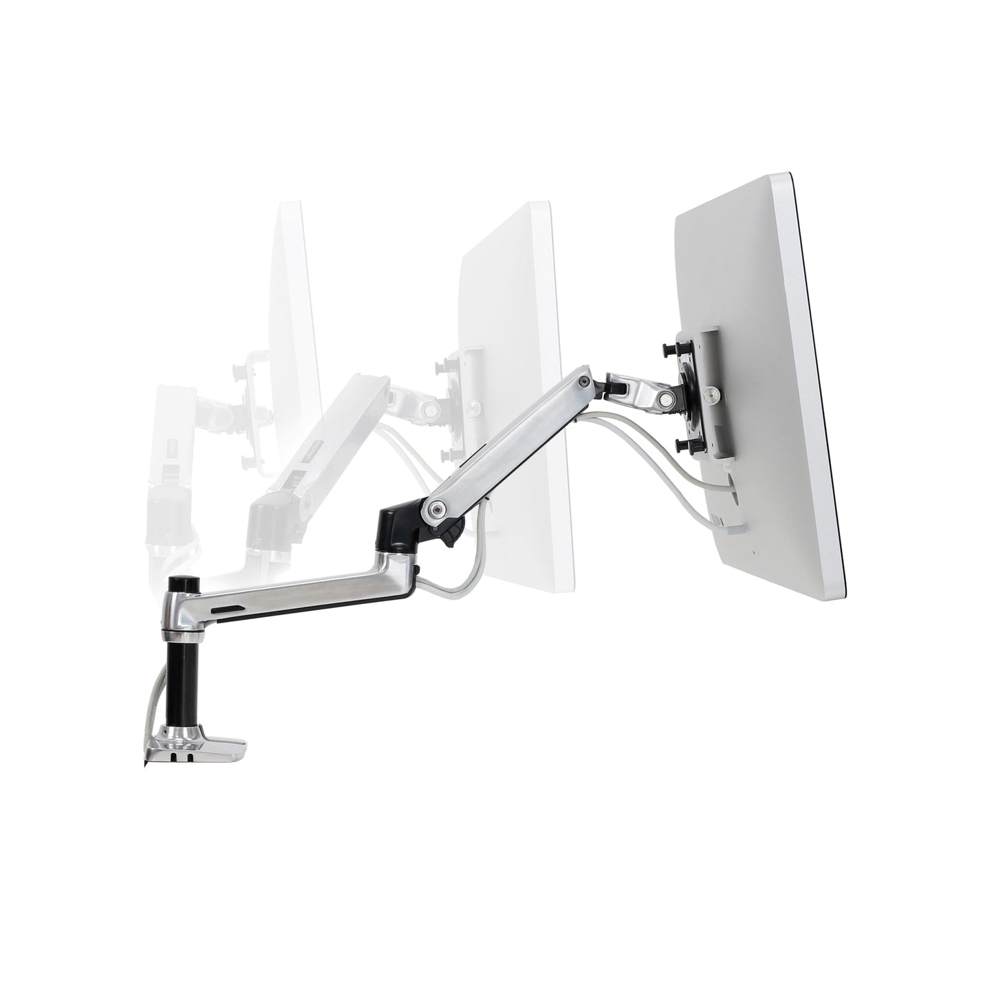 ERGOTRON Monitorschwenkarm LX 3,2-11,3kg Aluminium, poliert schwarz/silber